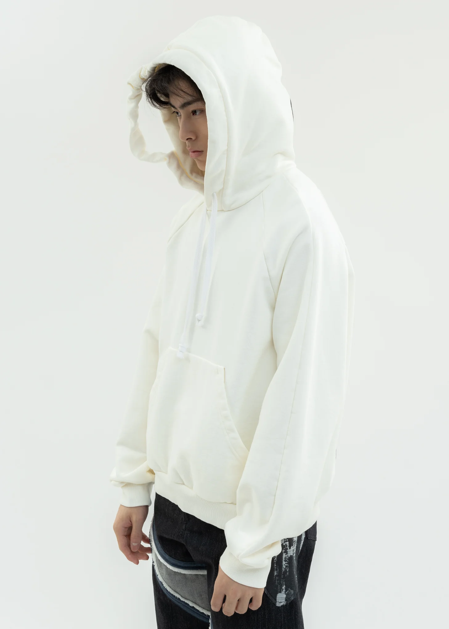 Cream Hoodie With Print - Image 3