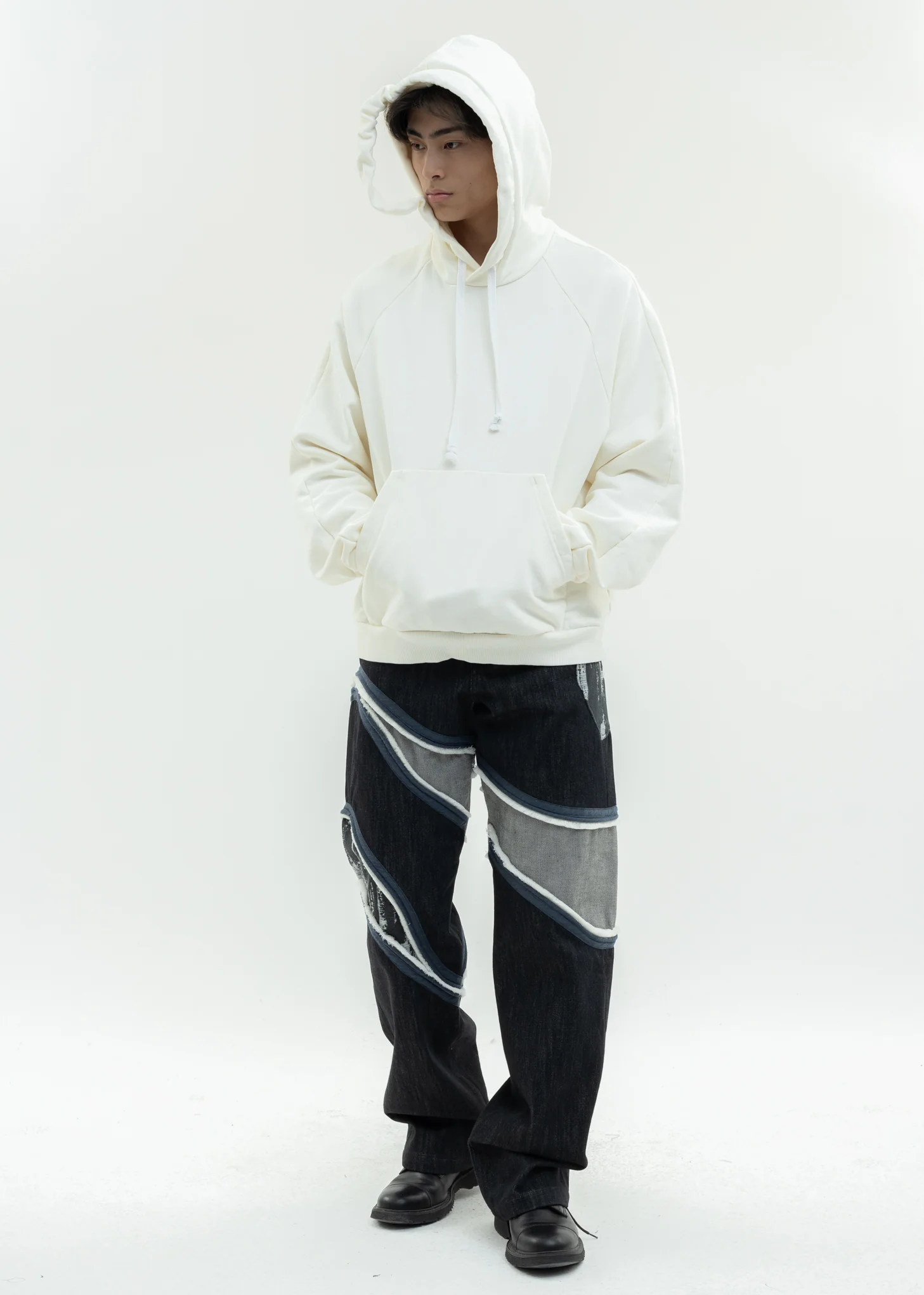 Cream Hoodie With Print - Image 6