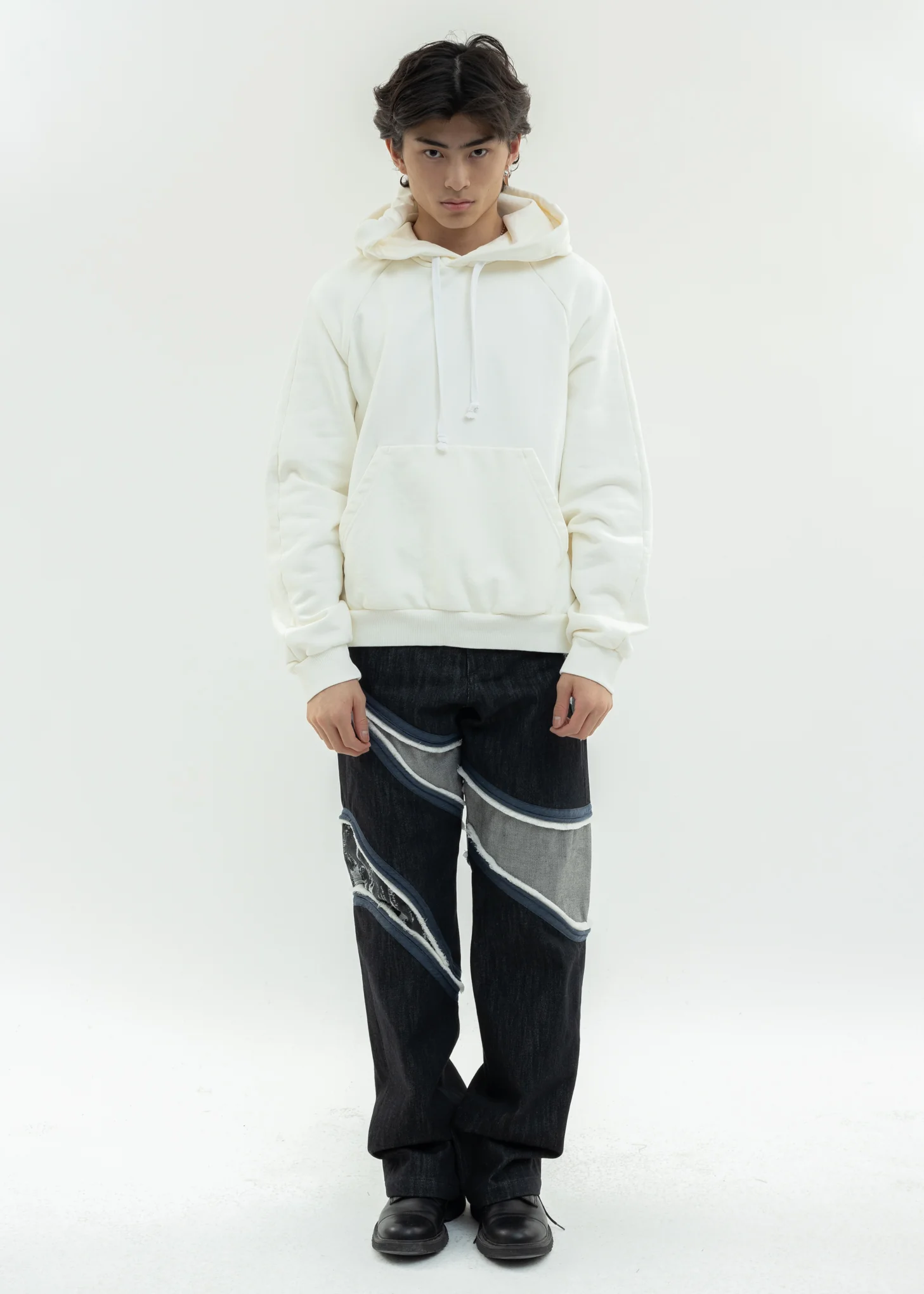 Cream Hoodie With Print - Image 7