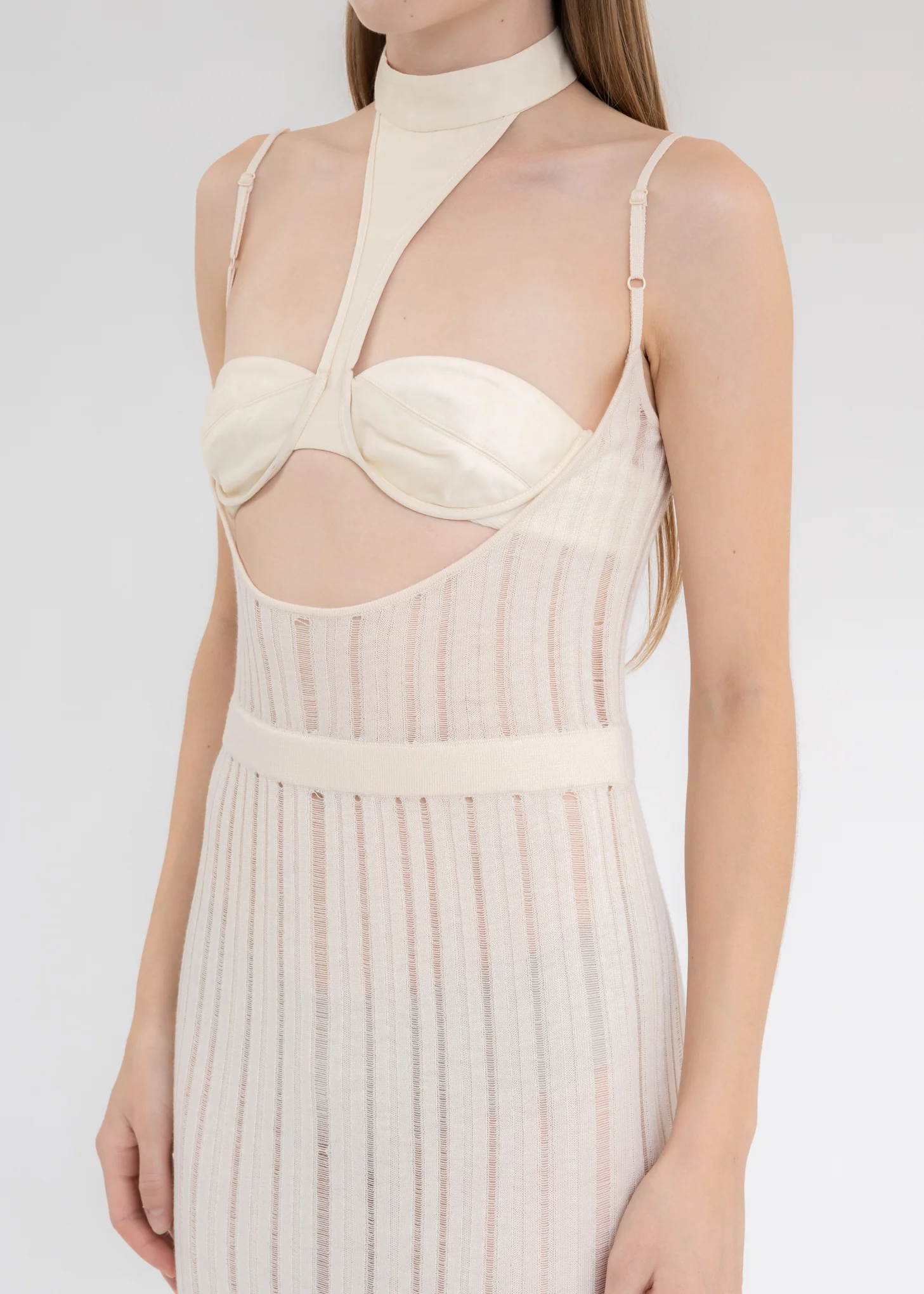 Cream White Long Dress - Image 4