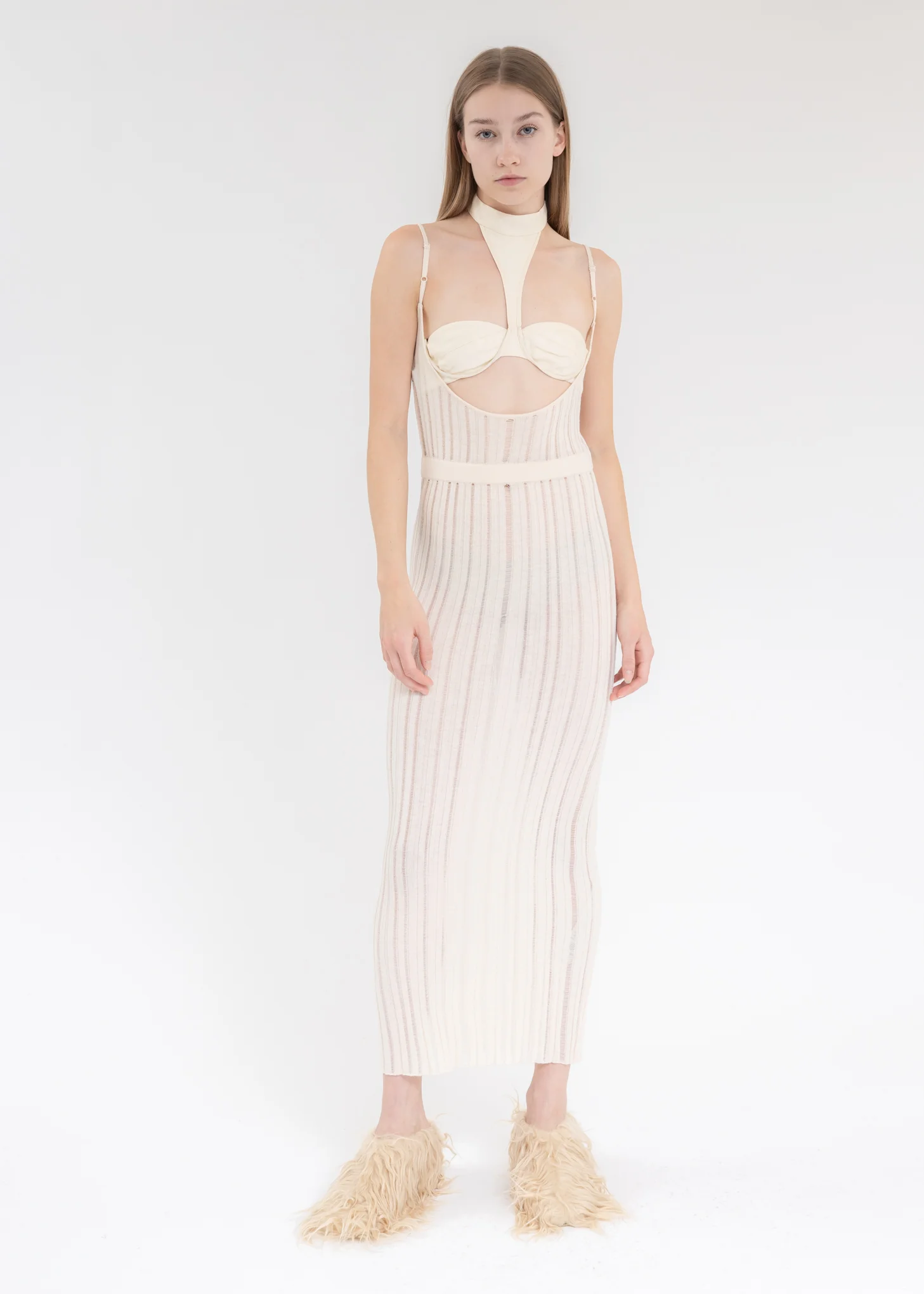 Cream White Long Dress - Image 5