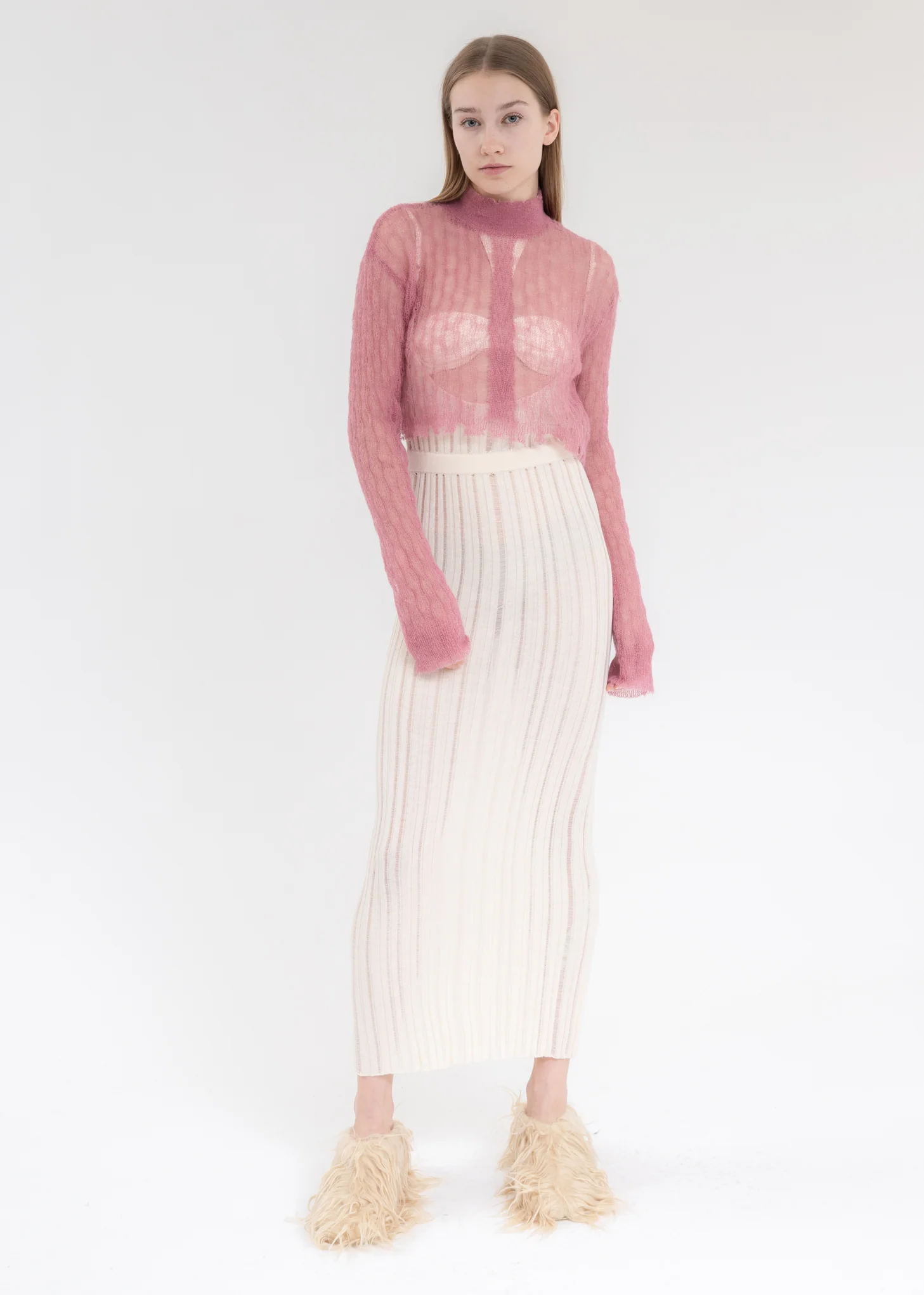 Cream White Long Dress - Image 6
