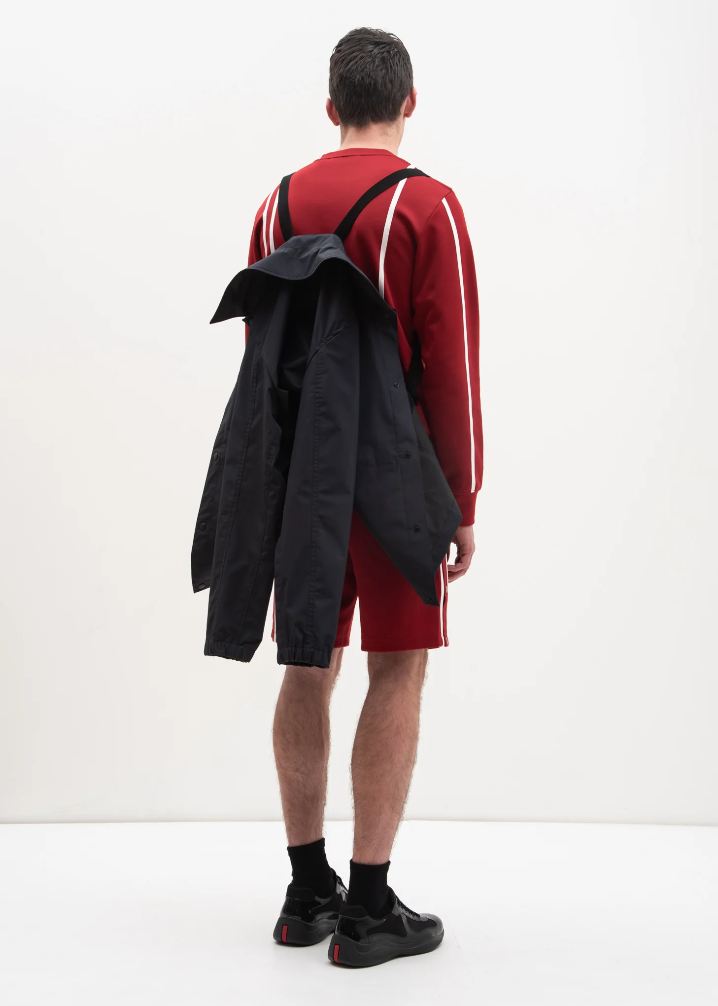 Crimson Sport Stripe Shorts - Image 5