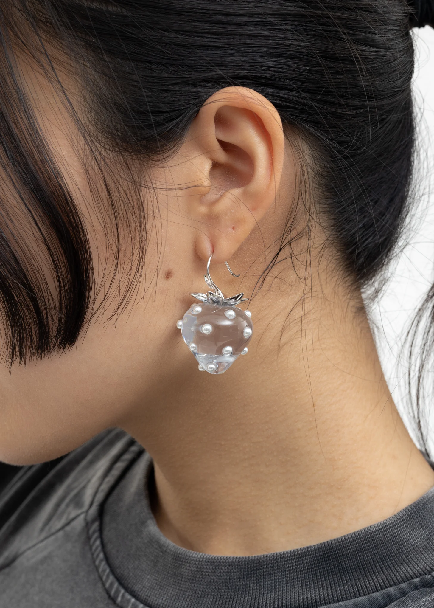 Crystal Strawberry Earring - Single - Image 3