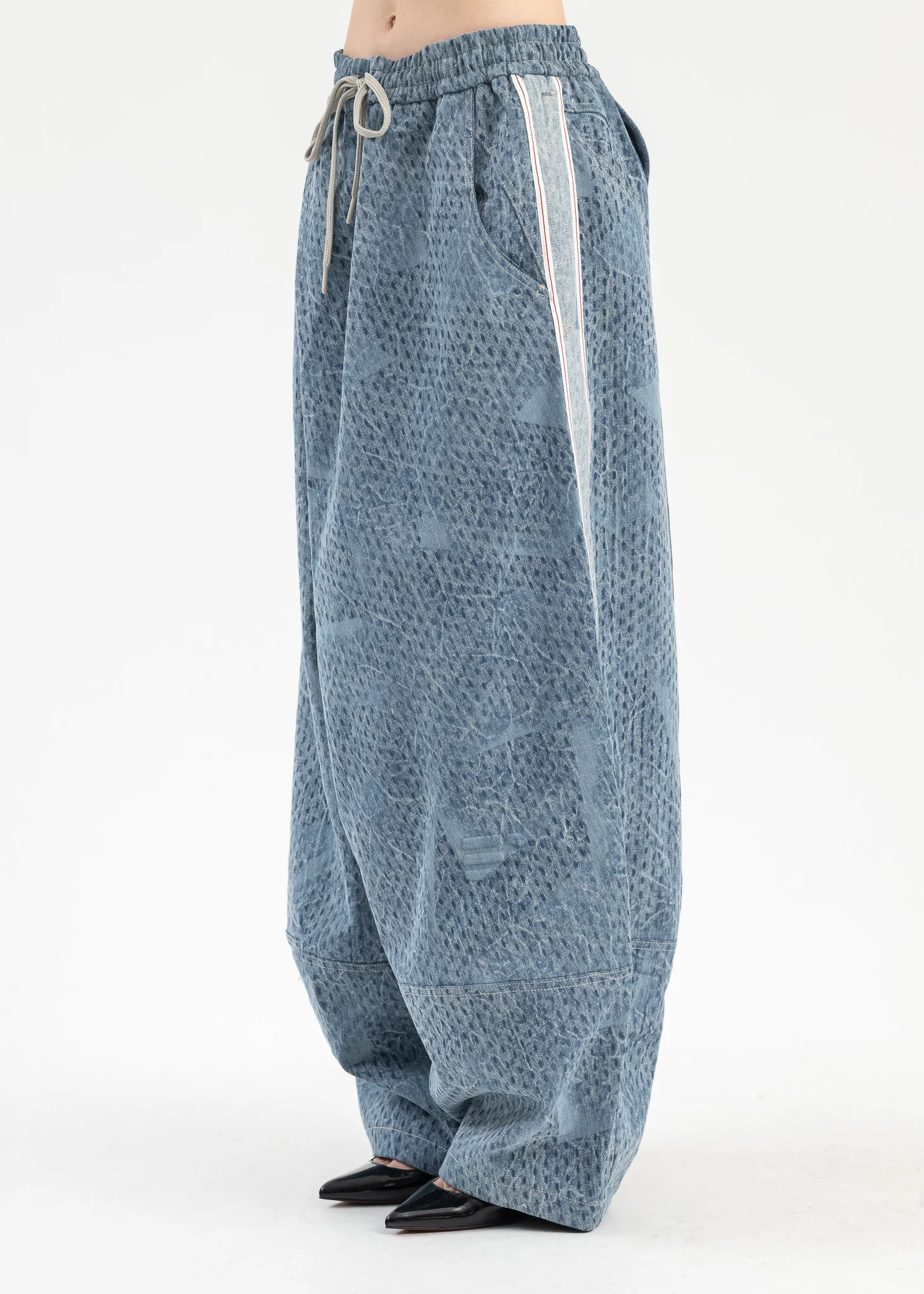 CYBER BLUE LAMAR PATTERN WASHED JEANS - Image 2
