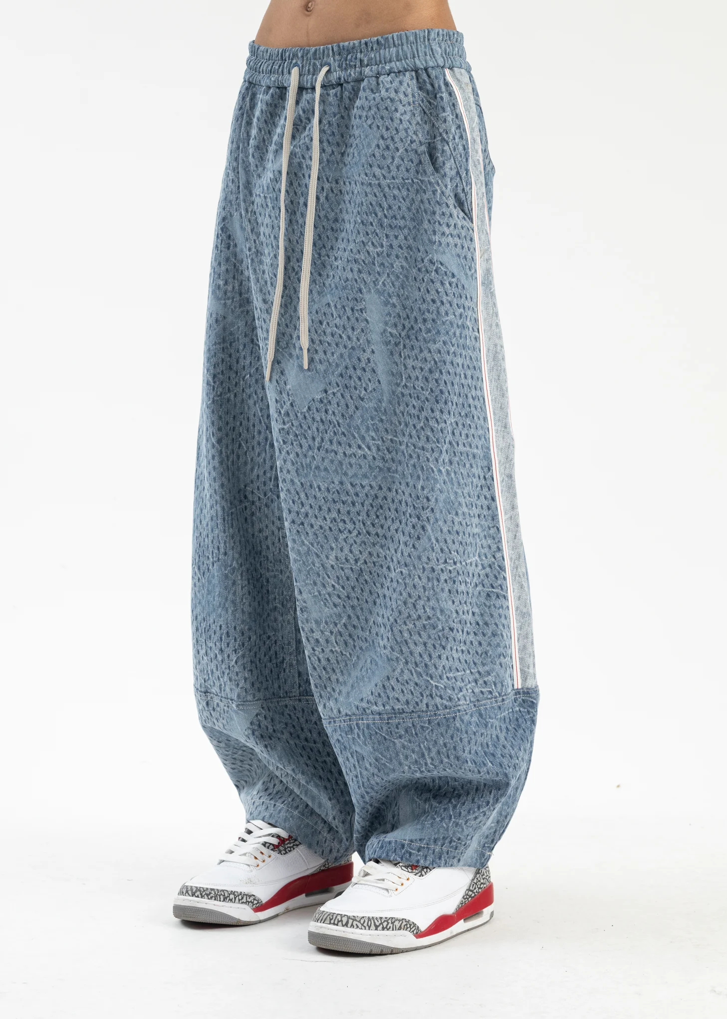 CYBER BLUE LAMAR PATTERN WASHED JEANS - Image 2