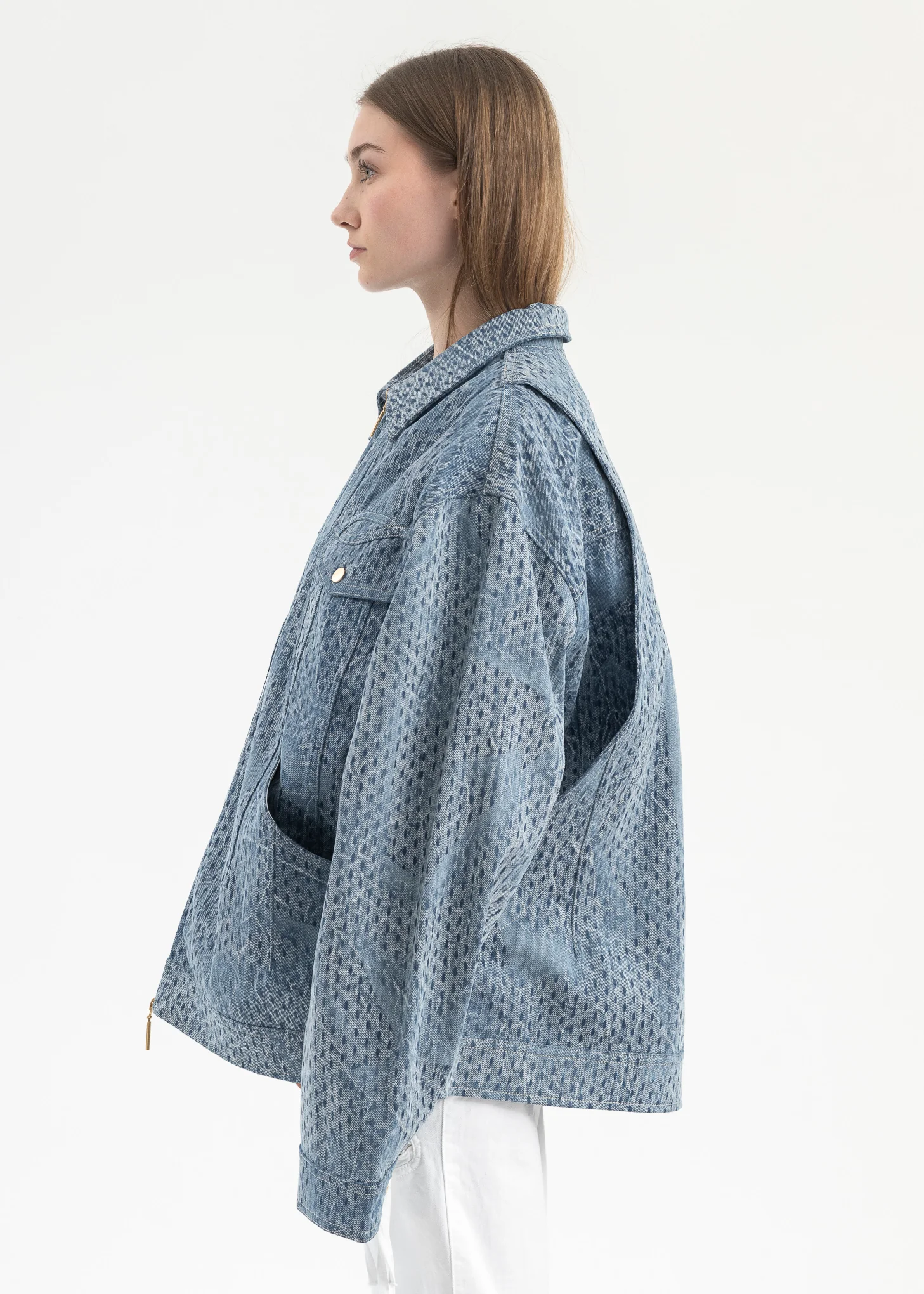 CYBER BLUE LENNY DENIM JACKET - Image 5