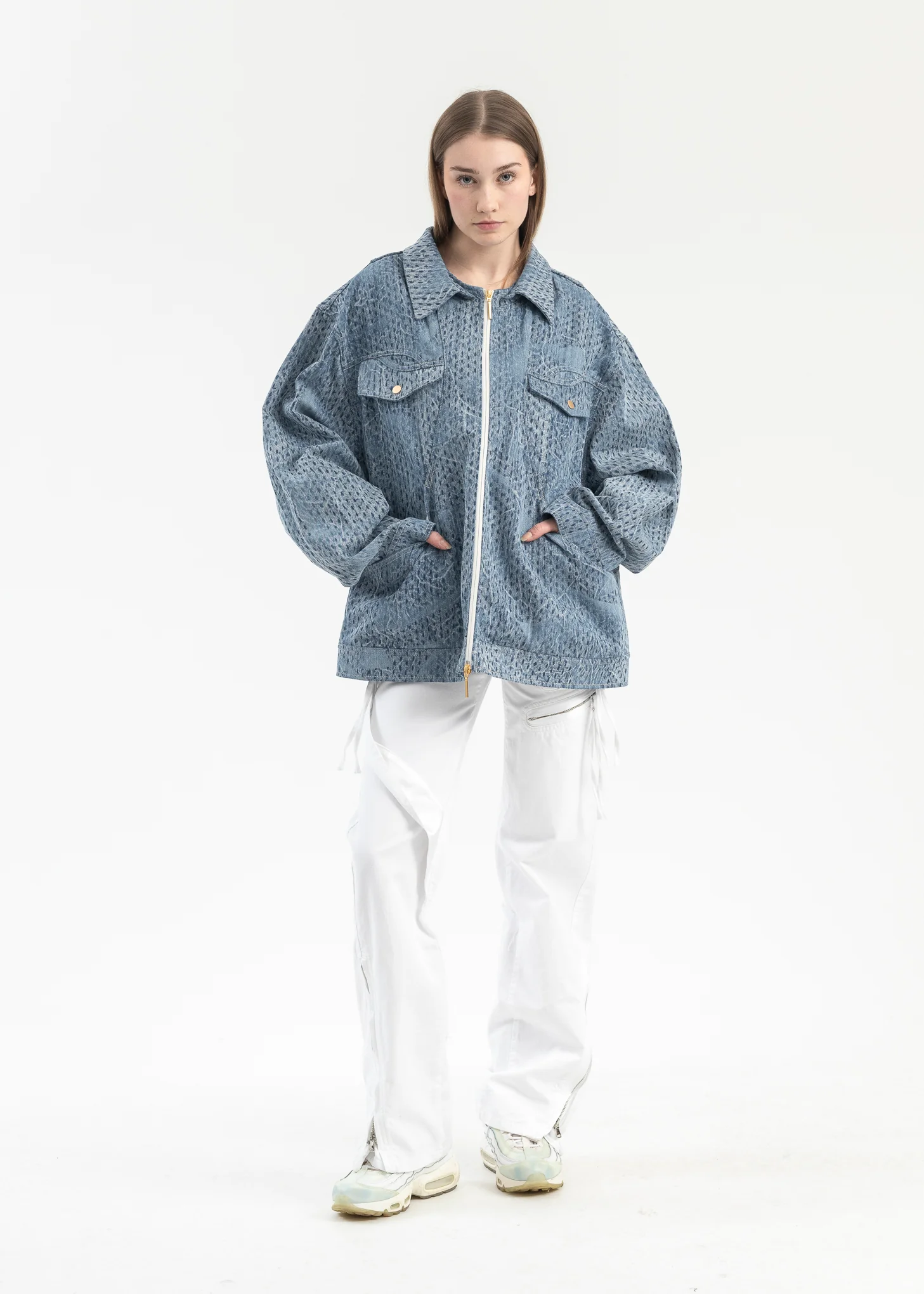 CYBER BLUE LENNY DENIM JACKET - Image 6
