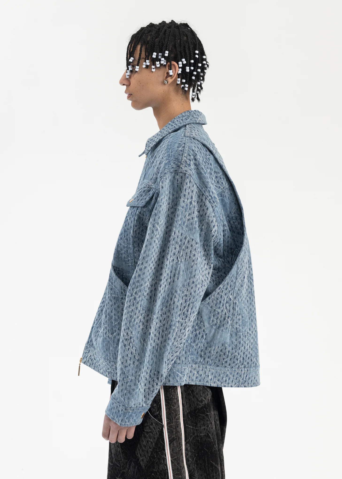 CYBER BLUE LENNY DENIM JACKET - Image 2