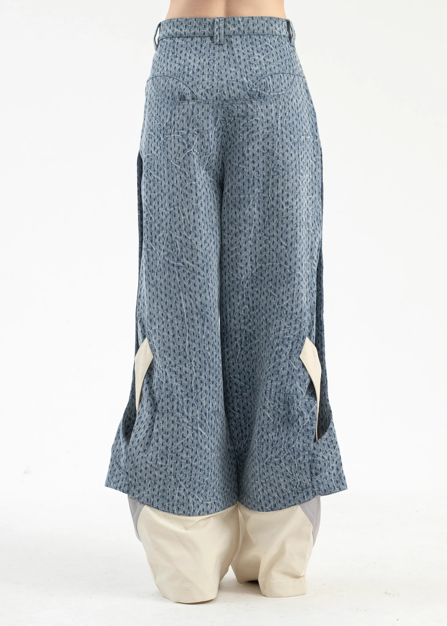CYBER BLUE PRINCE CRINKLE WASH TRACK JEANS - Image 4