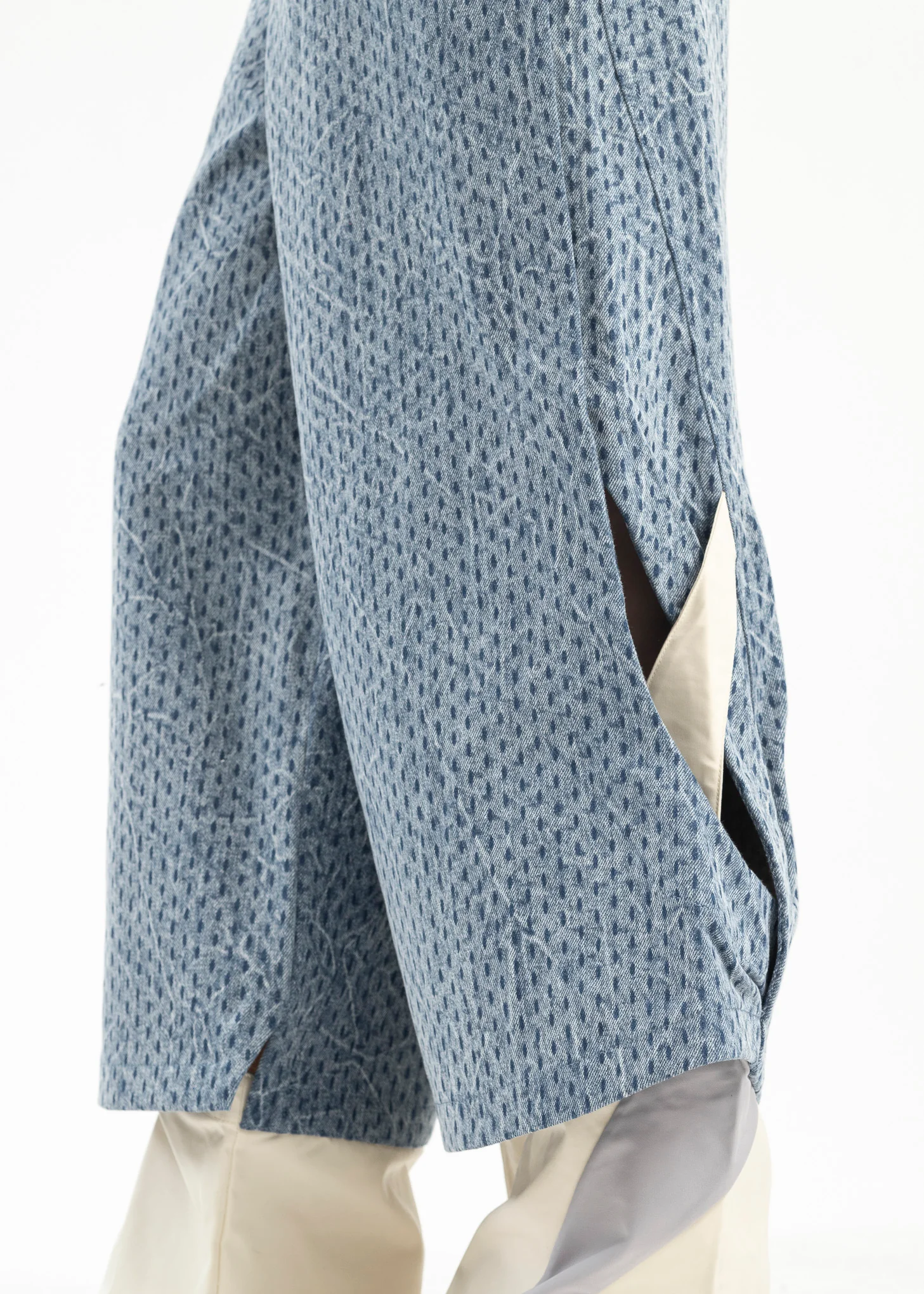 CYBER BLUE PRINCE CRINKLE WASH TRACK JEANS - Image 5