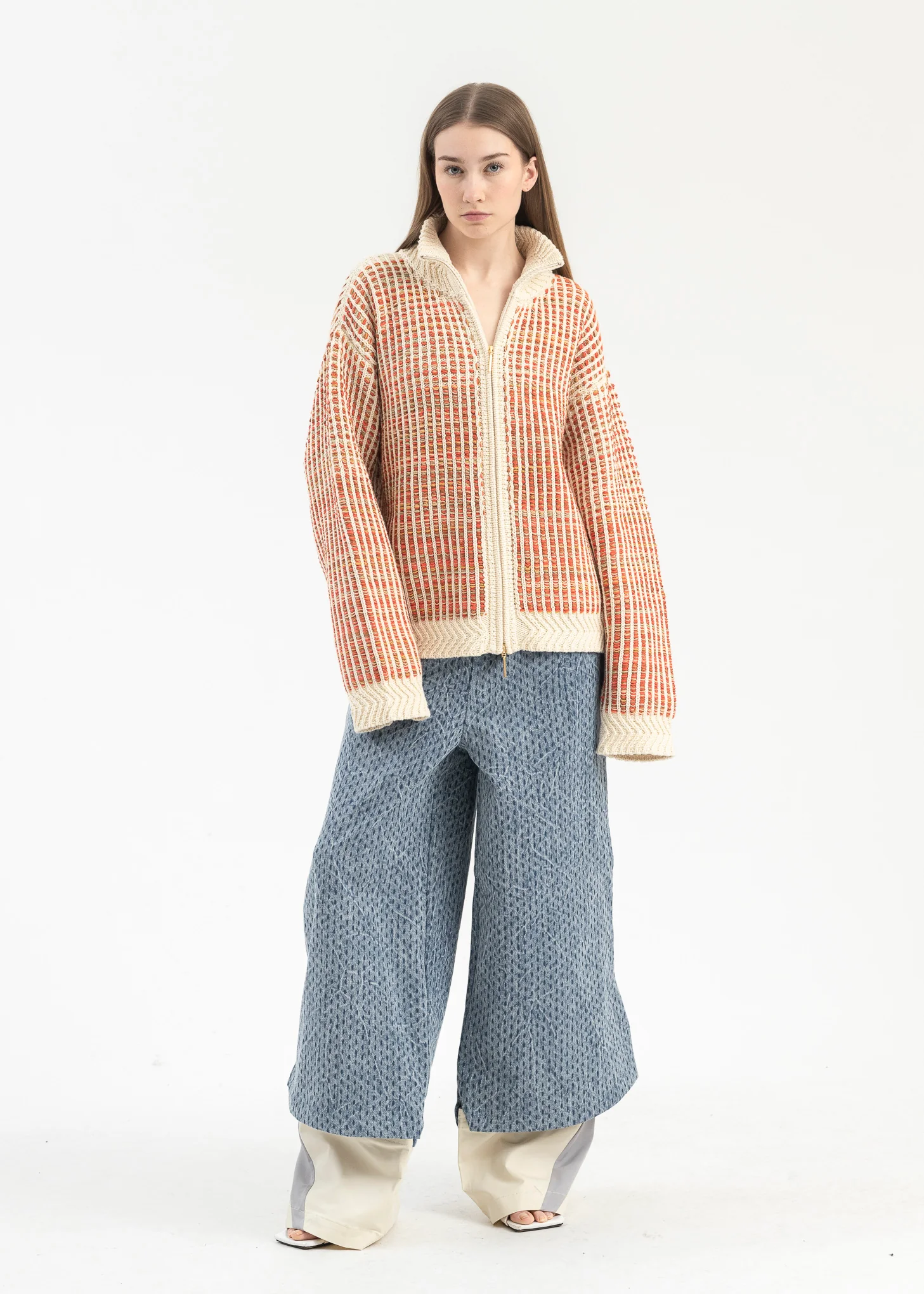 CYBER BLUE PRINCE CRINKLE WASH TRACK JEANS - Image 6