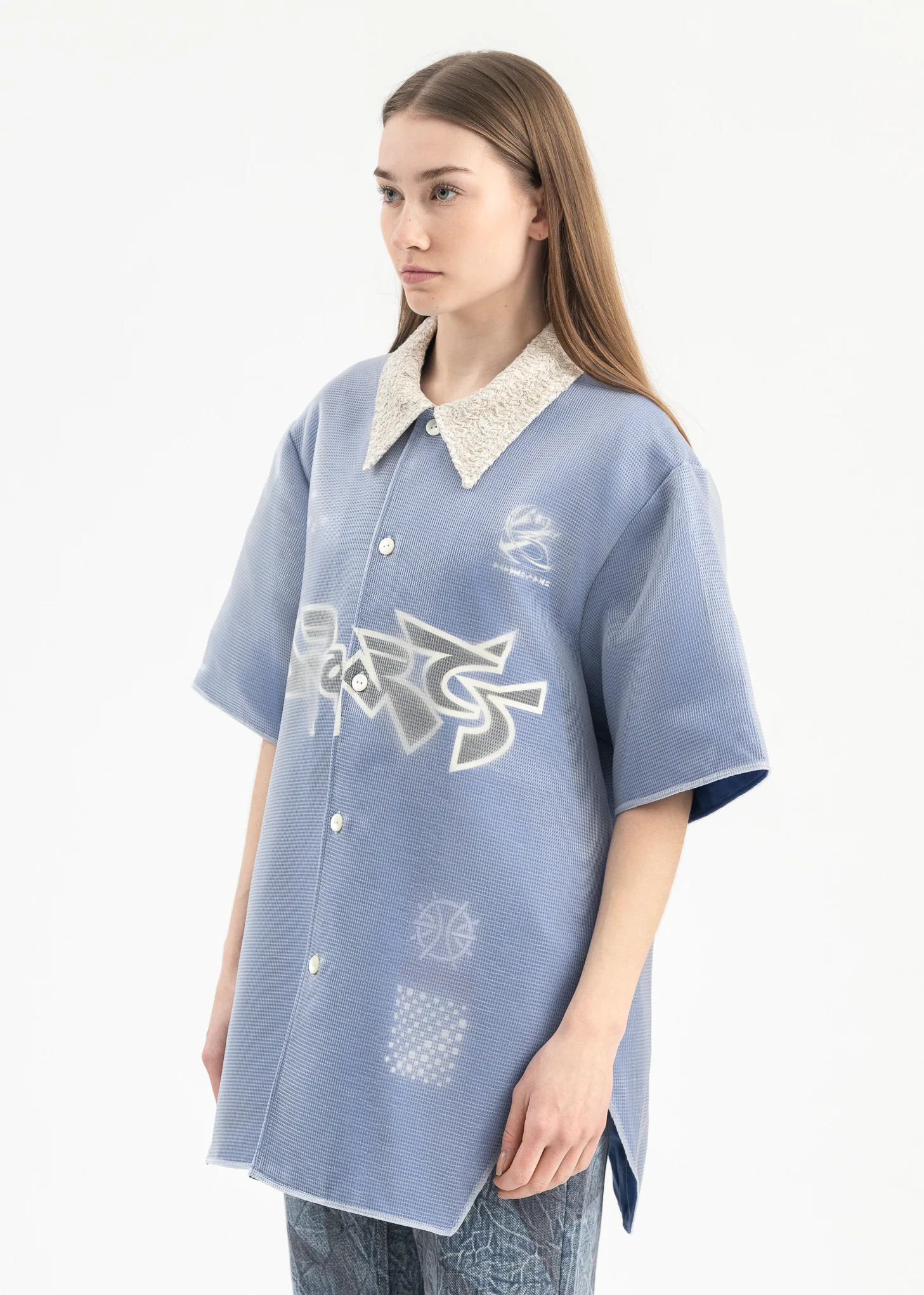 CYBER BLUE WARM UP LAYERED SHIRT - Image 3