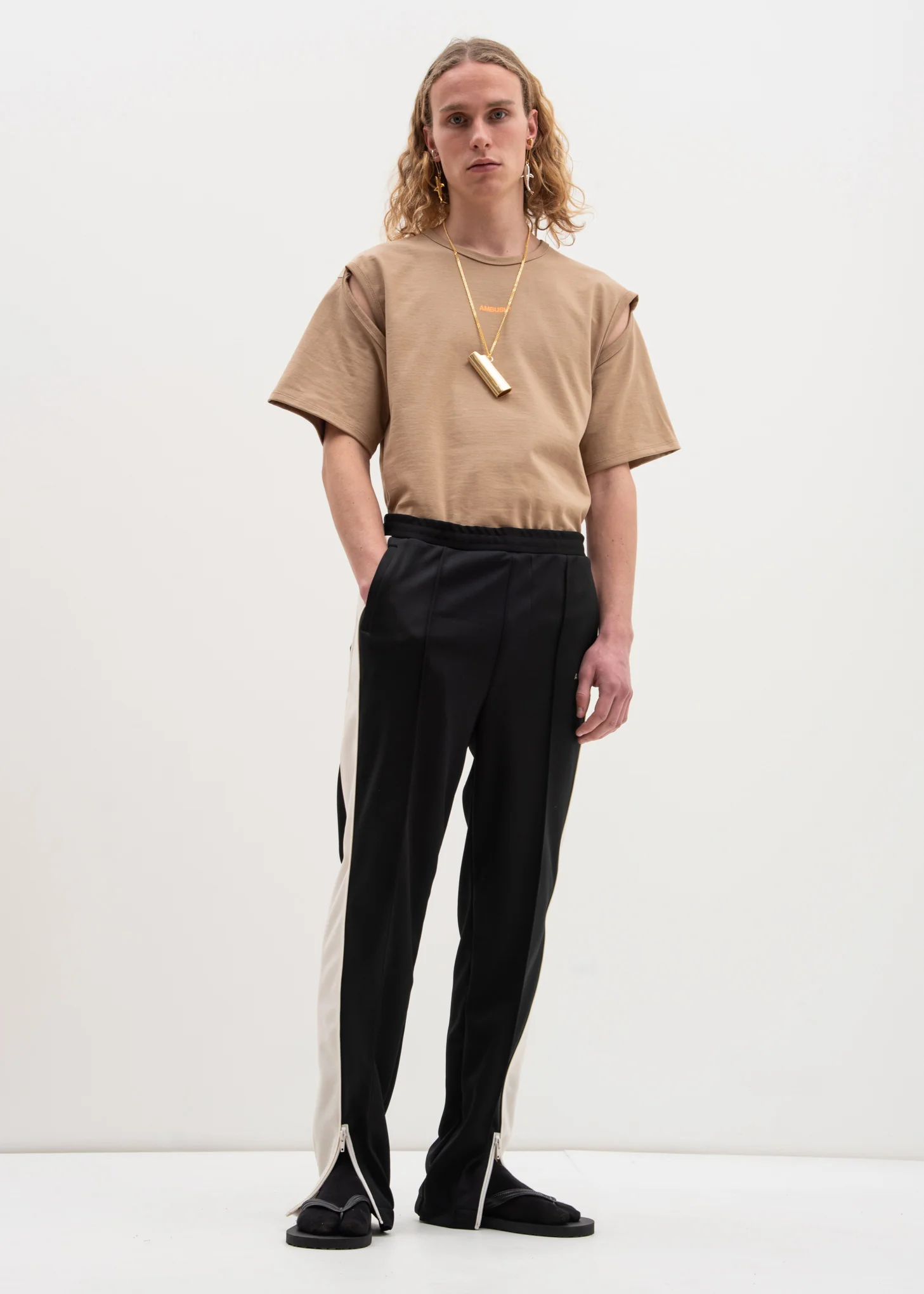 Dark Beige 2Way T-Shirt - Image 2