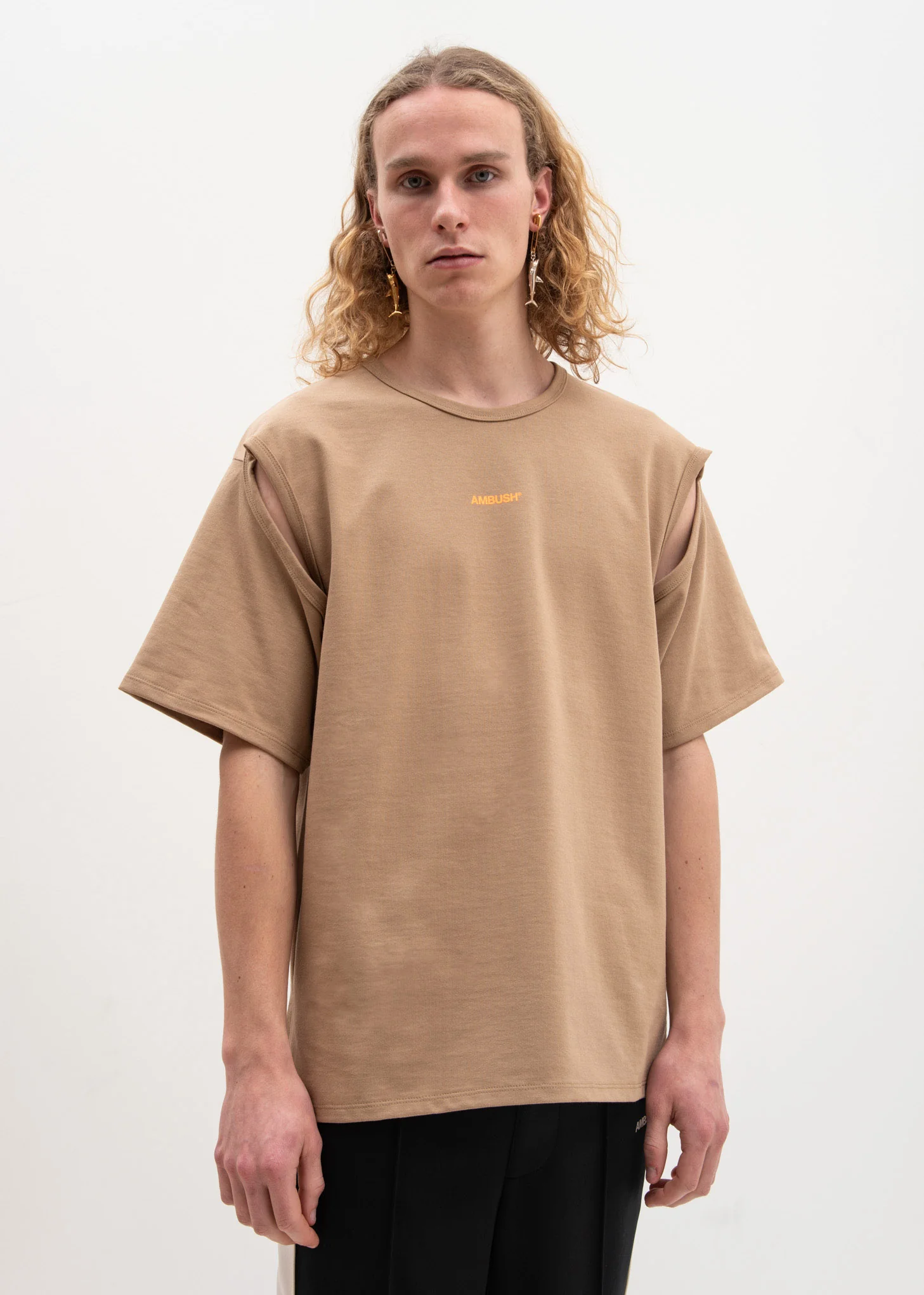 Dark Beige 2Way T-Shirt - Image 6
