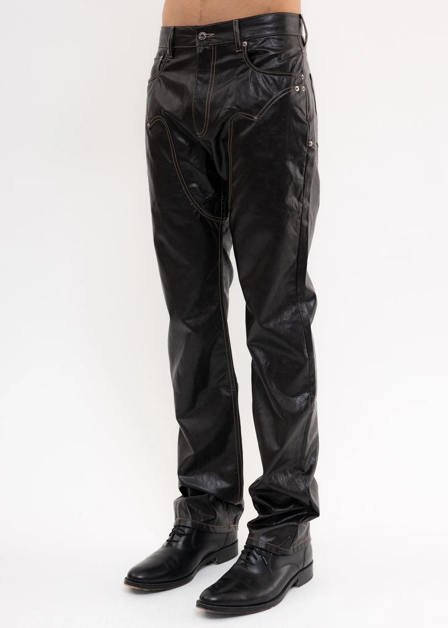 Dark Brown COWBOY CHAP Jeans - Image 3