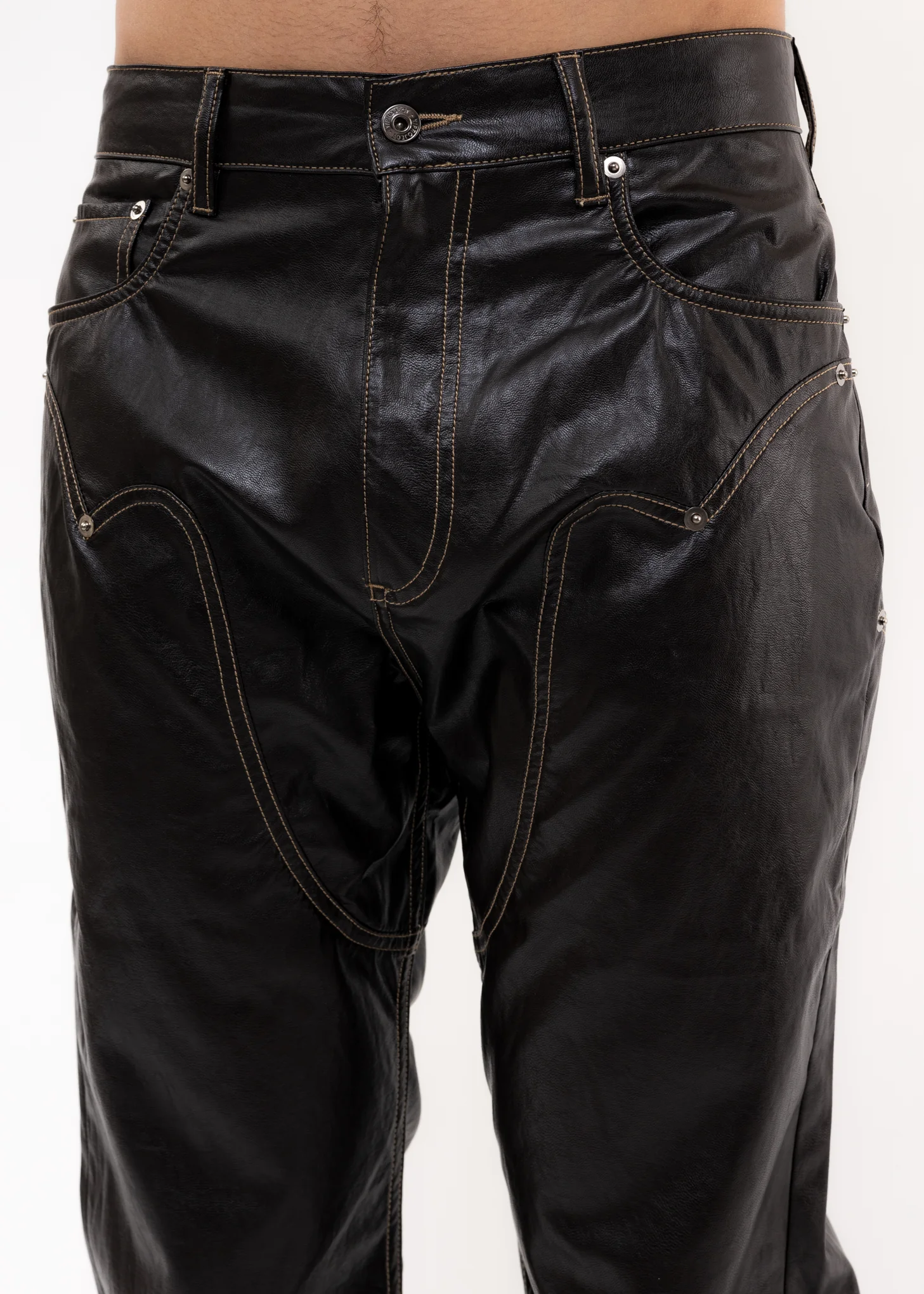 Dark Brown COWBOY CHAP Jeans - Image 4