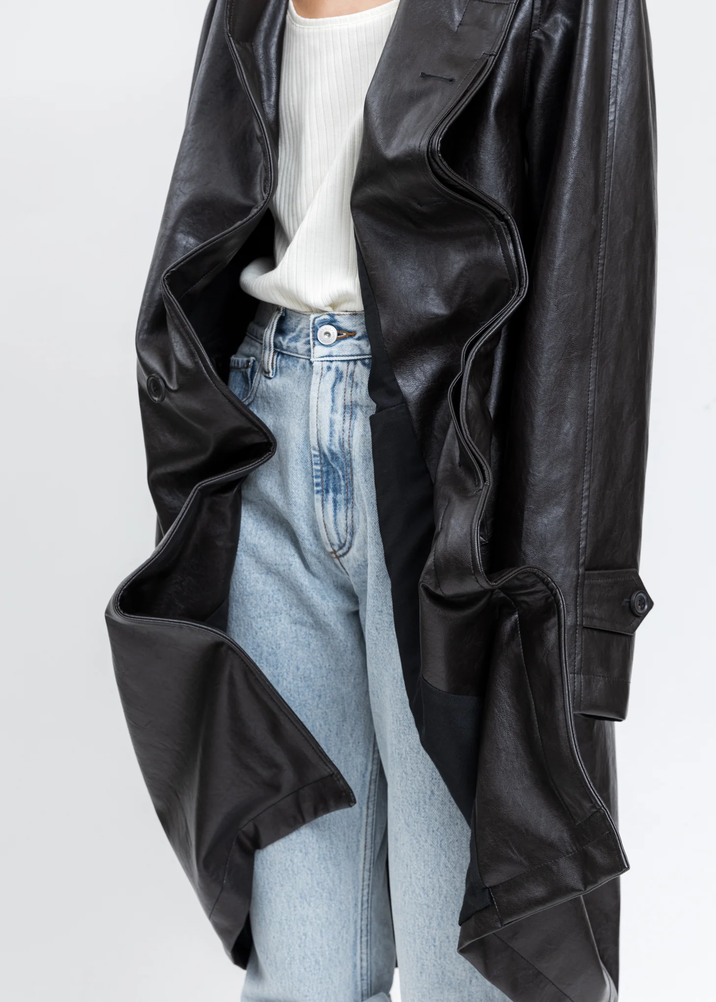 Dark Brown Wire Coat - Image 2