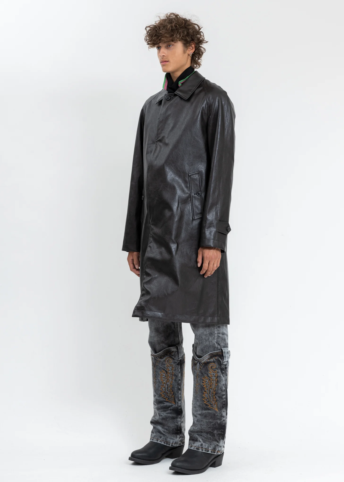 Dark Brown Wire Coat - Image 5