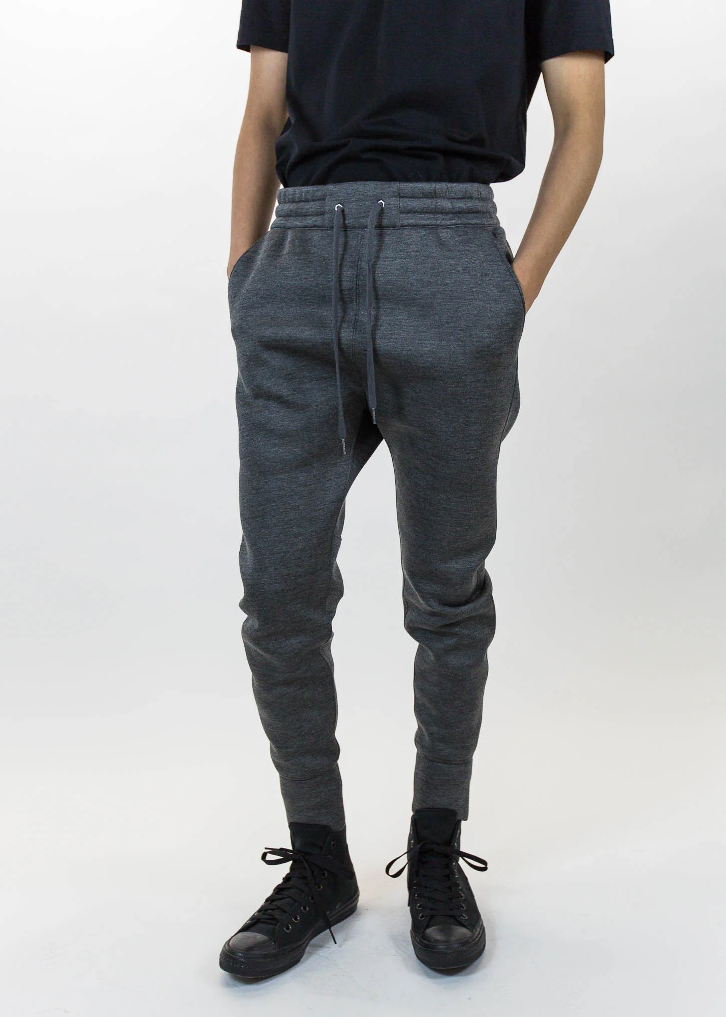 Dark Charcoal Curved Leg Track Pant - Image 2