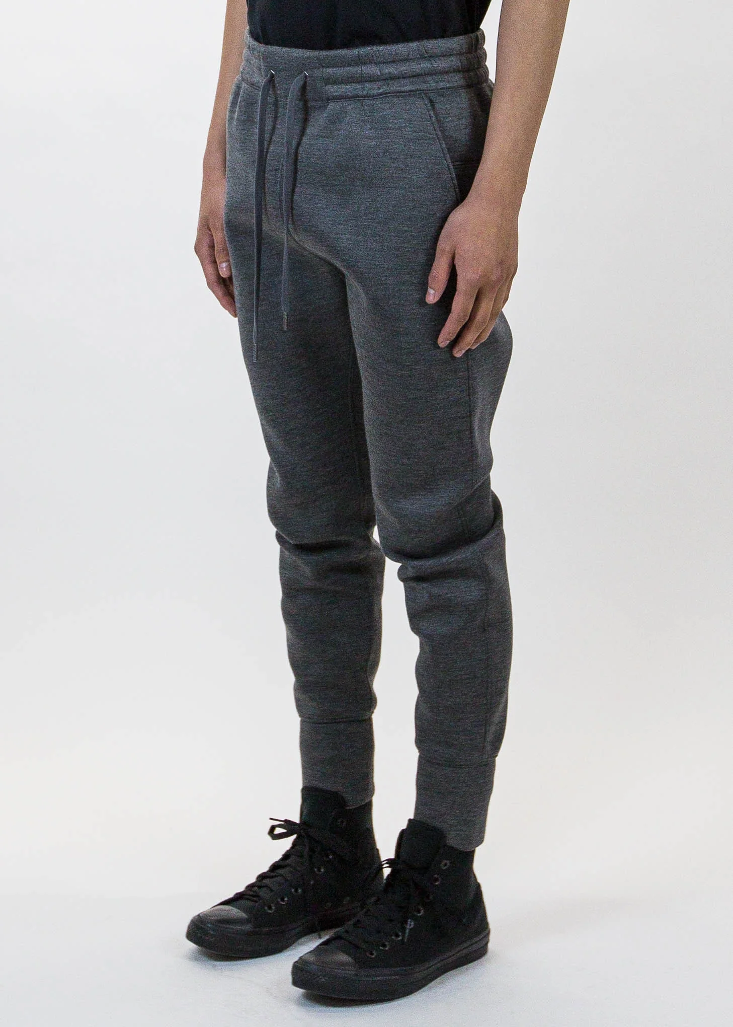 Dark Charcoal Curved Leg Track Pant - Image 3