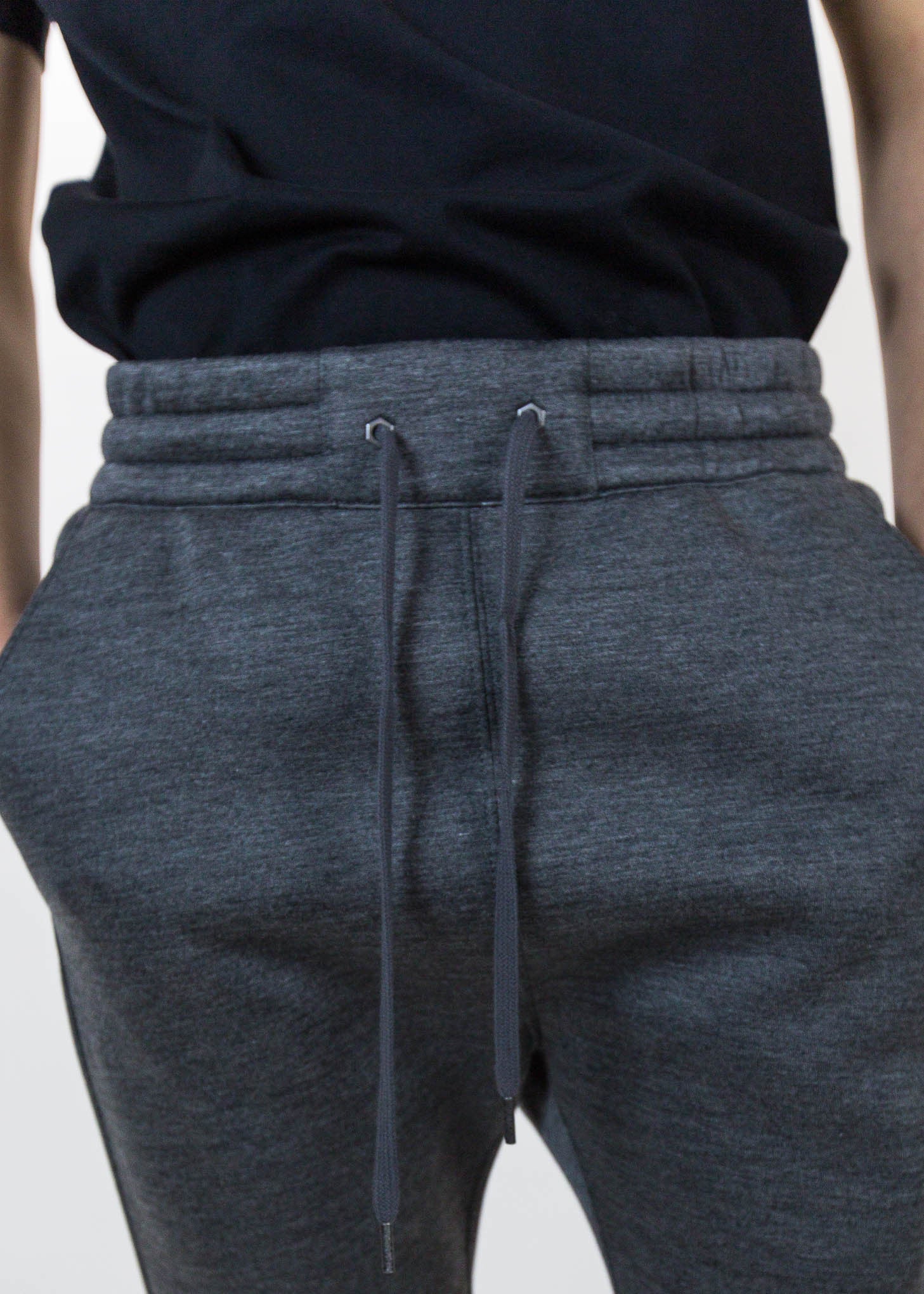 Dark Charcoal Curved Leg Track Pant - Image 6