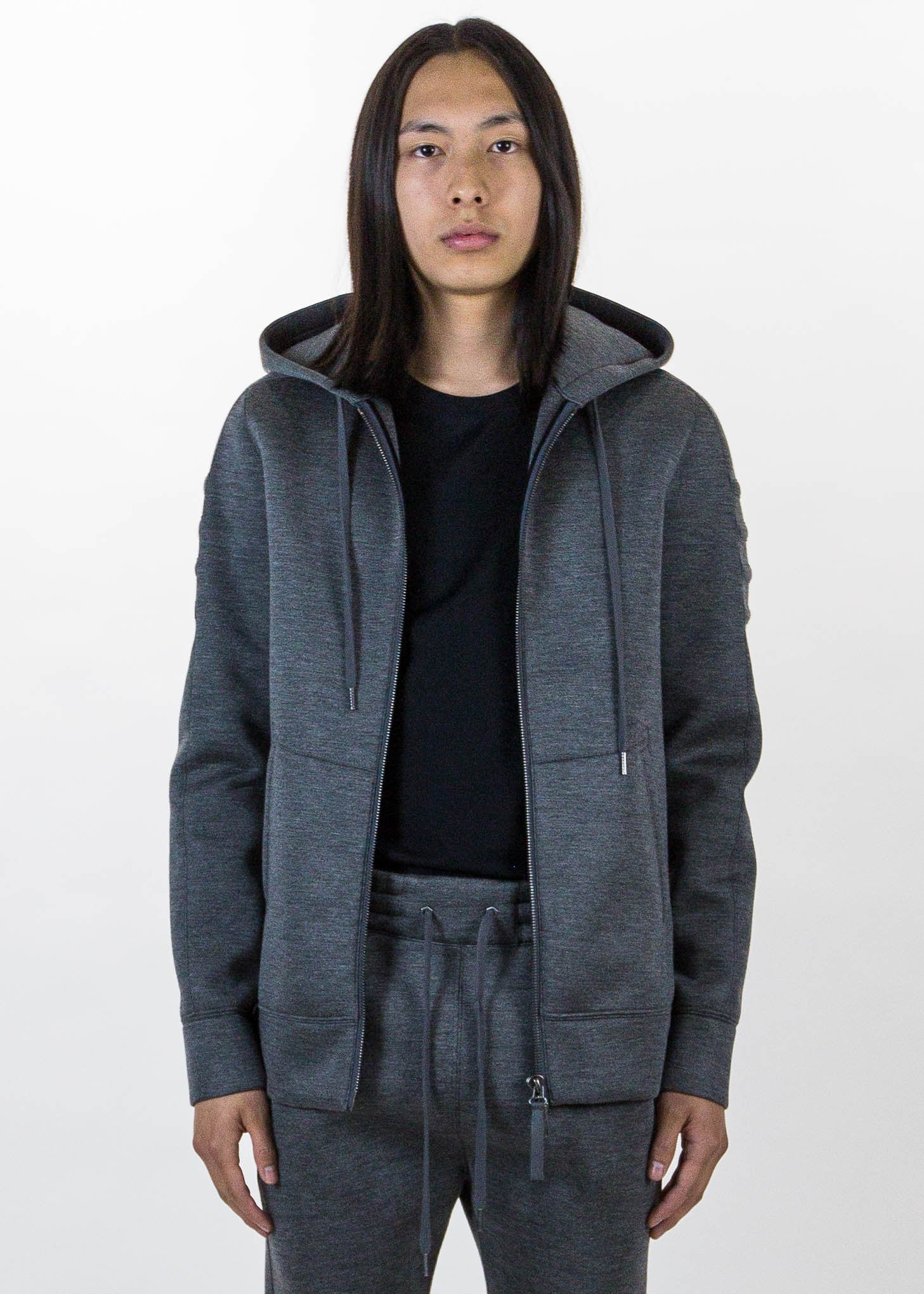 Dark Charcoal Tape Zip Up