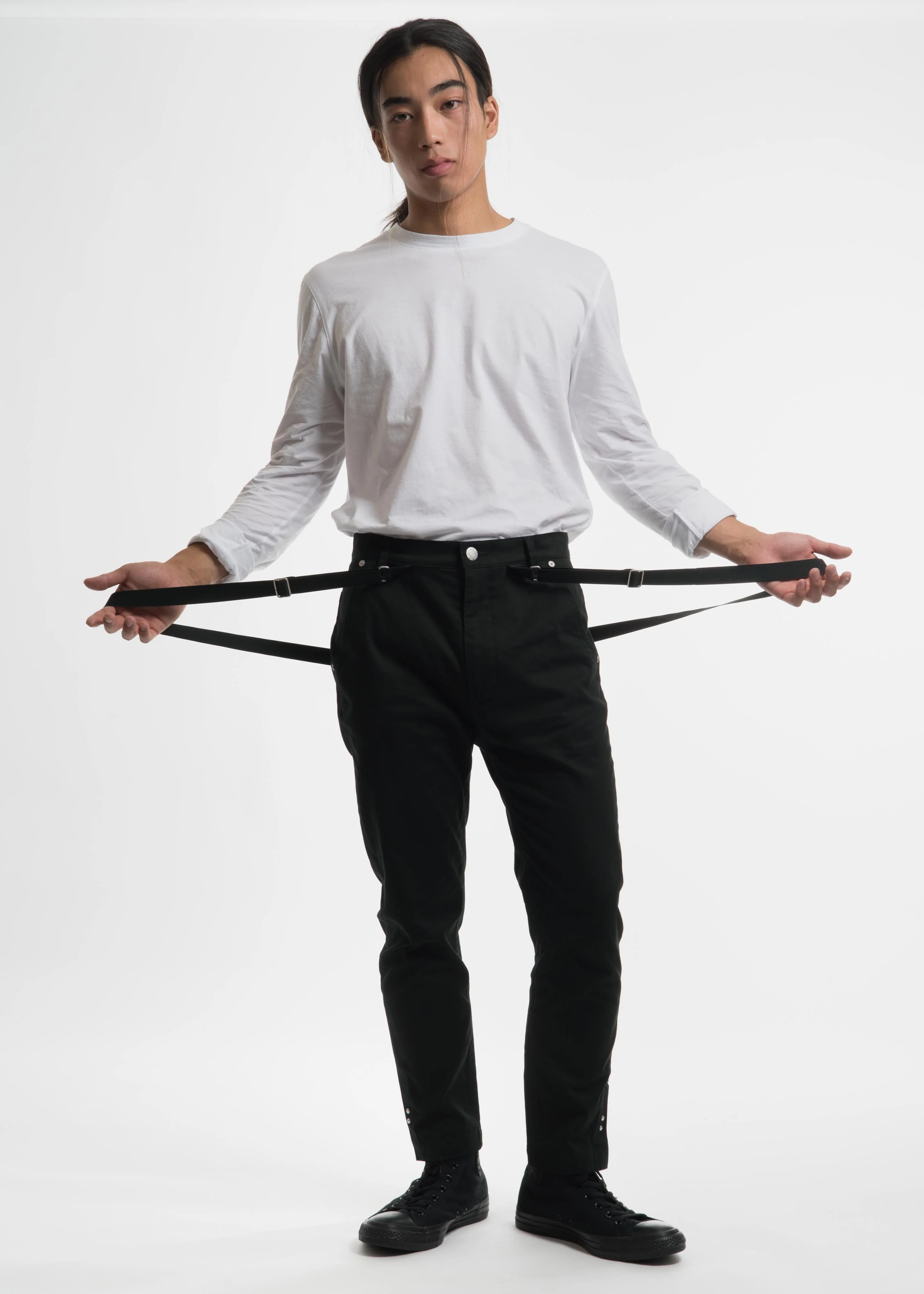 Dark Green Crop Suspender Trousers - Image 8