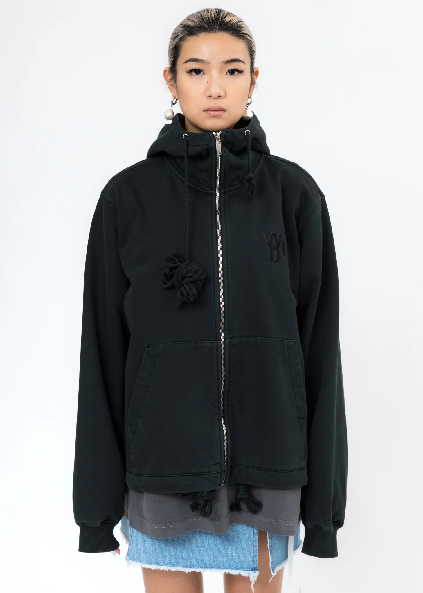 Dark Green Glow In The Dark Teddy Zip-Up Hoodie