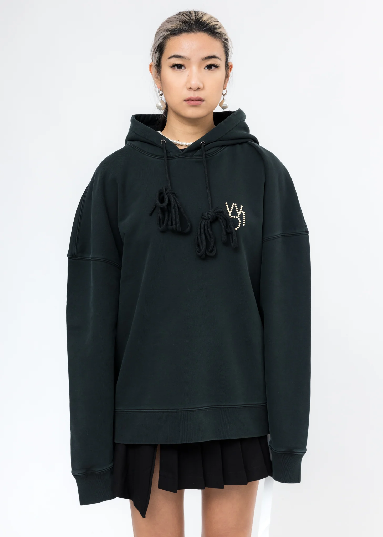 Dark Green Pearl Logo Hoodie