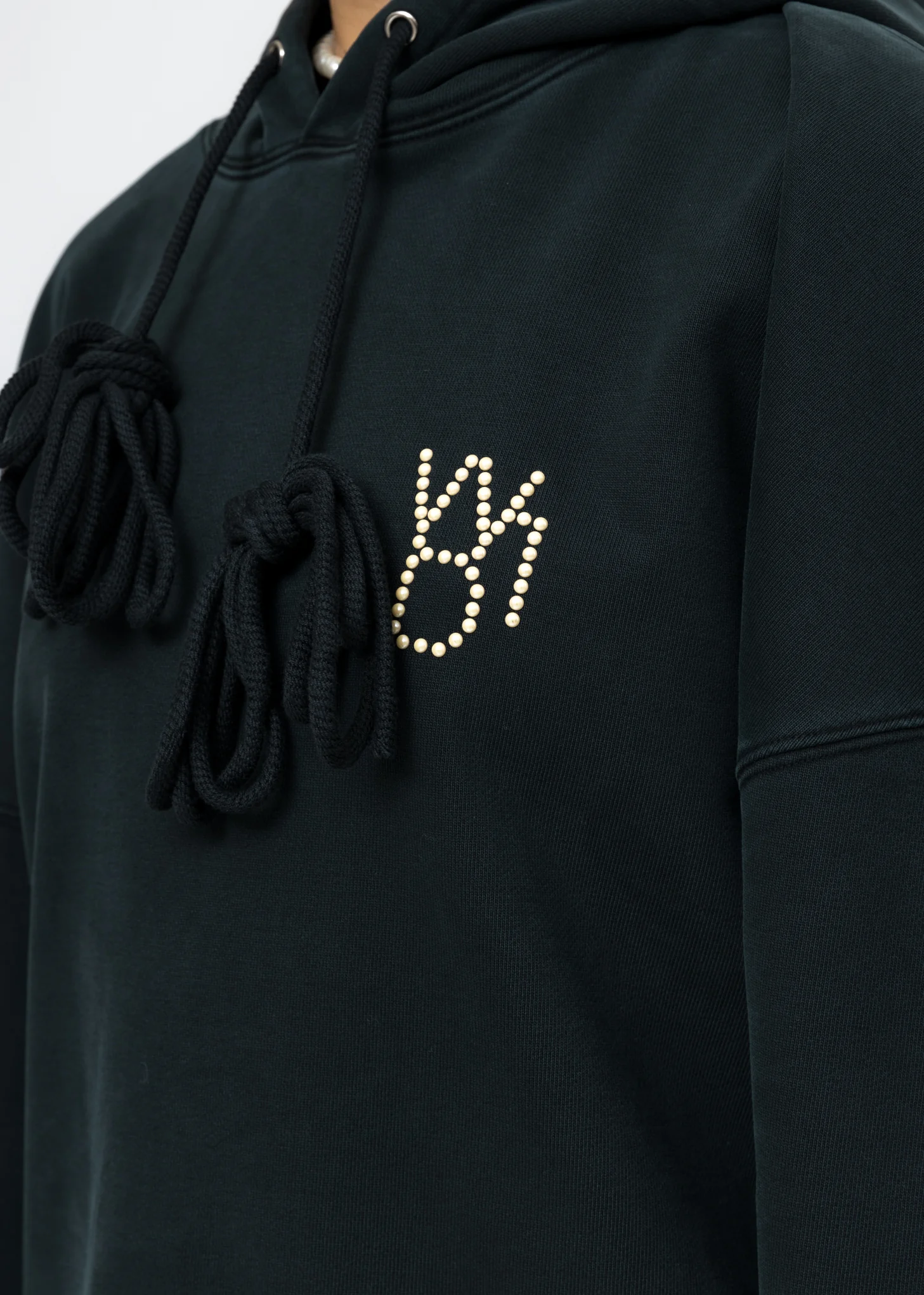 Dark Green Pearl Logo Hoodie - Image 4