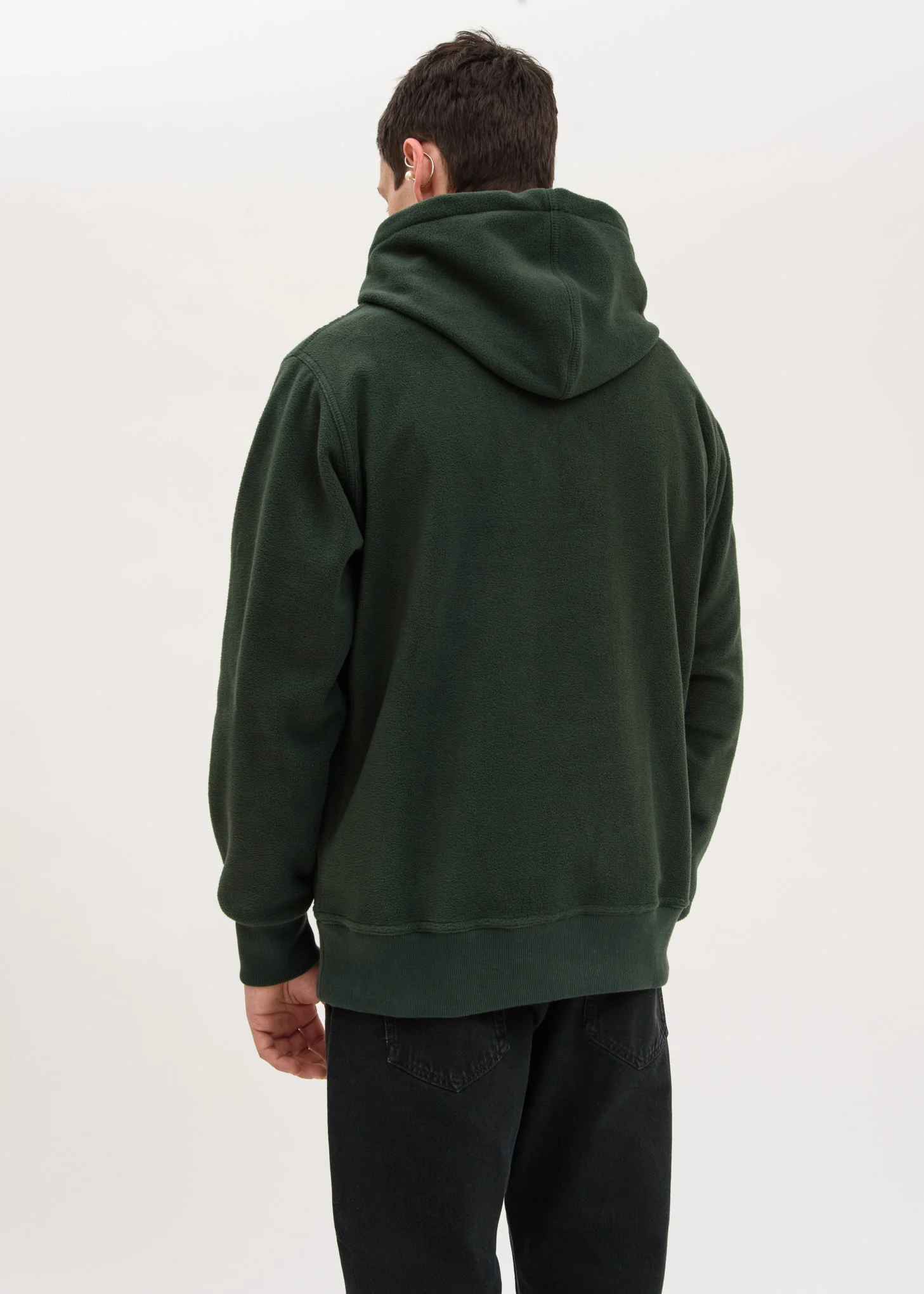 Dark Green Polar Fleece Serano Hoodie - Image 3