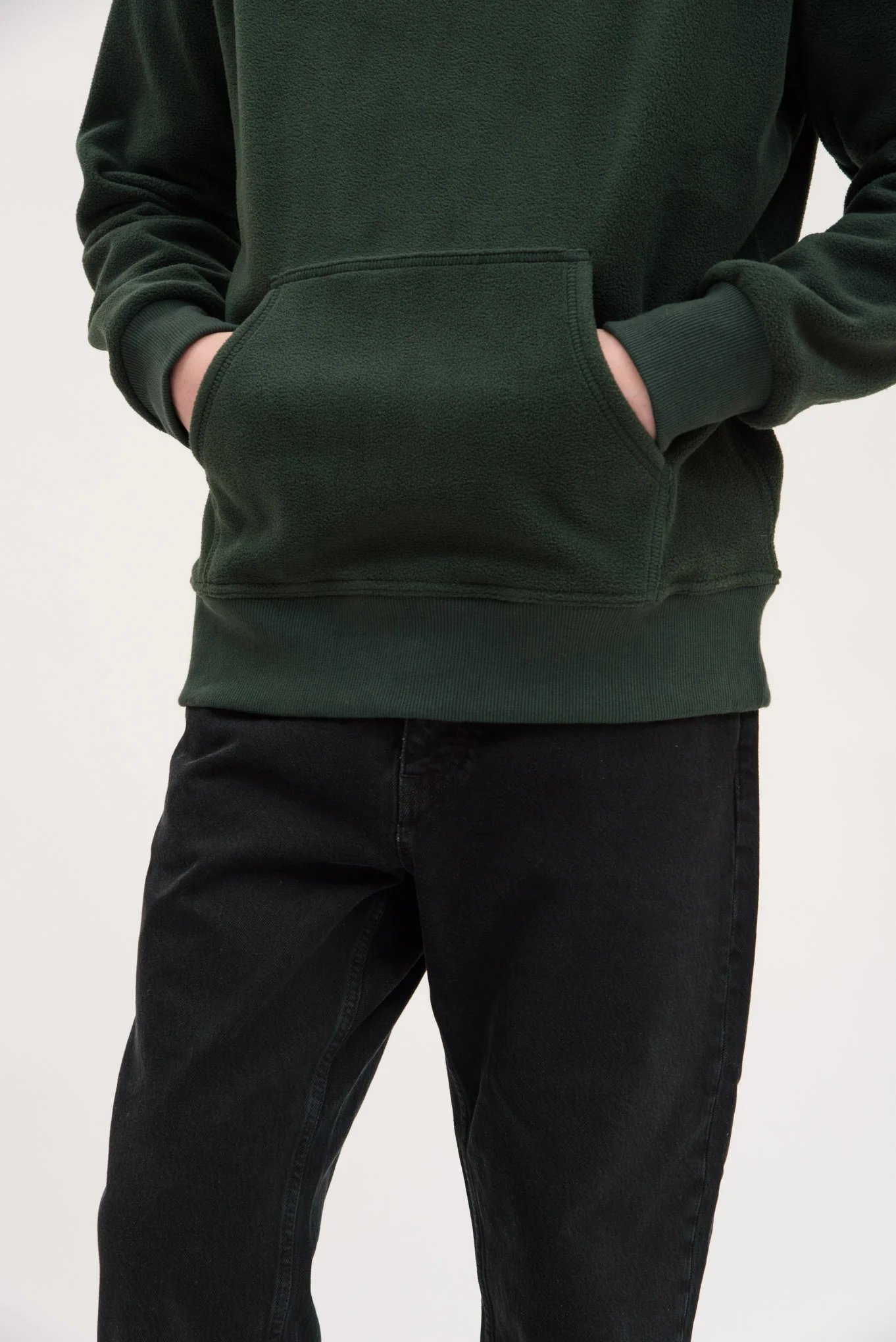 Dark Green Polar Fleece Serano Hoodie - Image 5