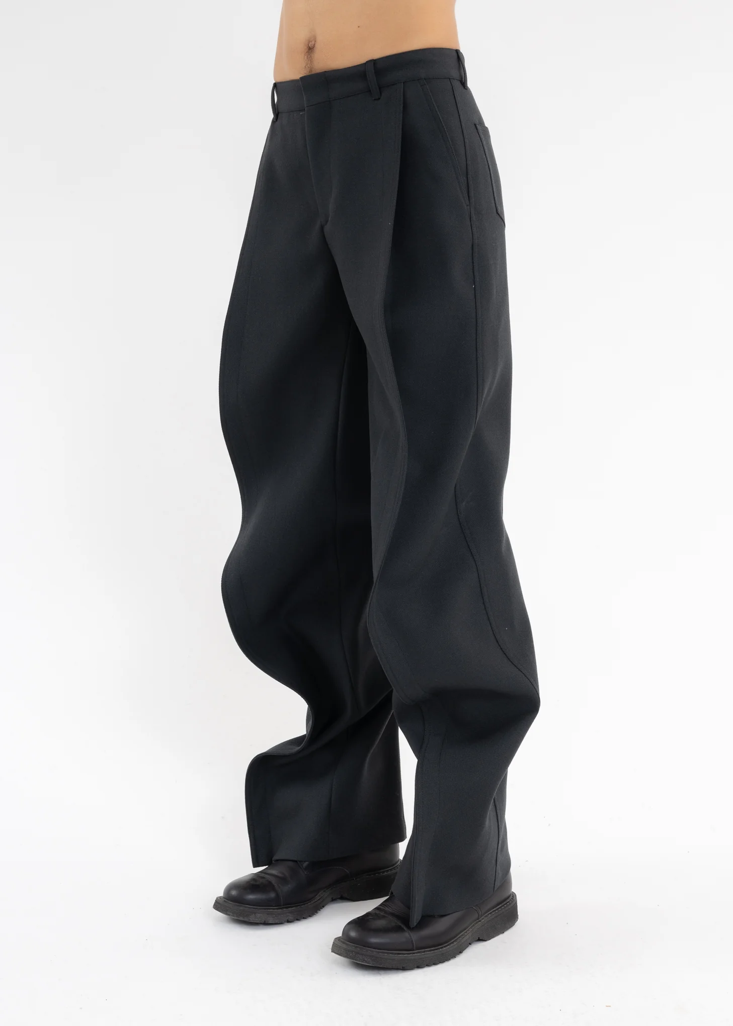 DARK GREY BANANA PANTS