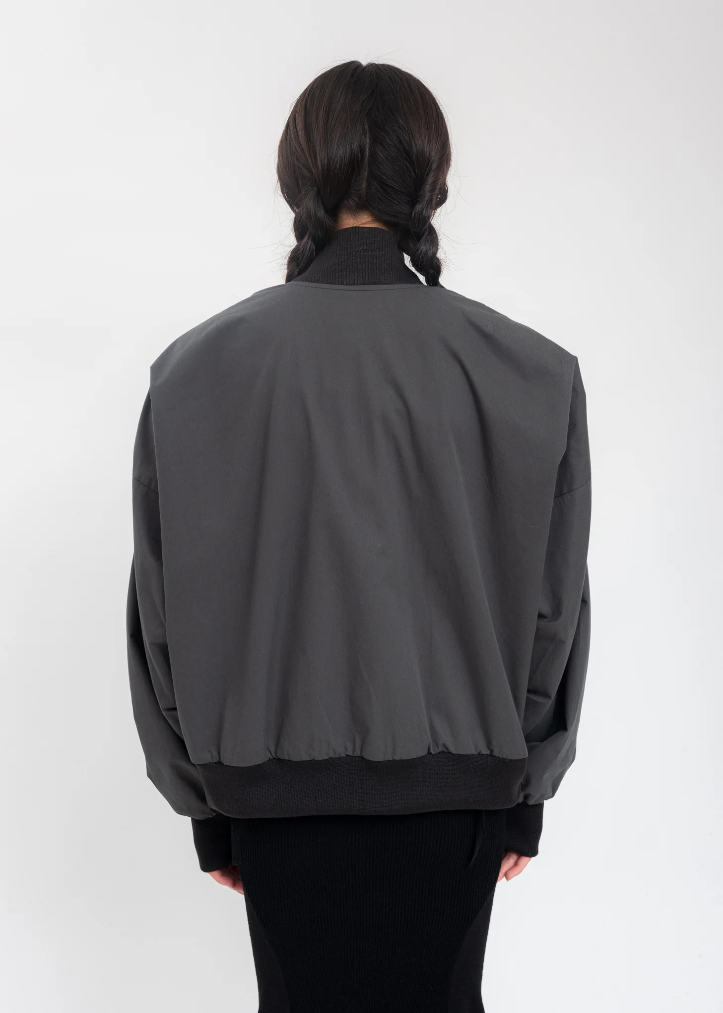 Dark Grey Cotton Bomber - Image 7