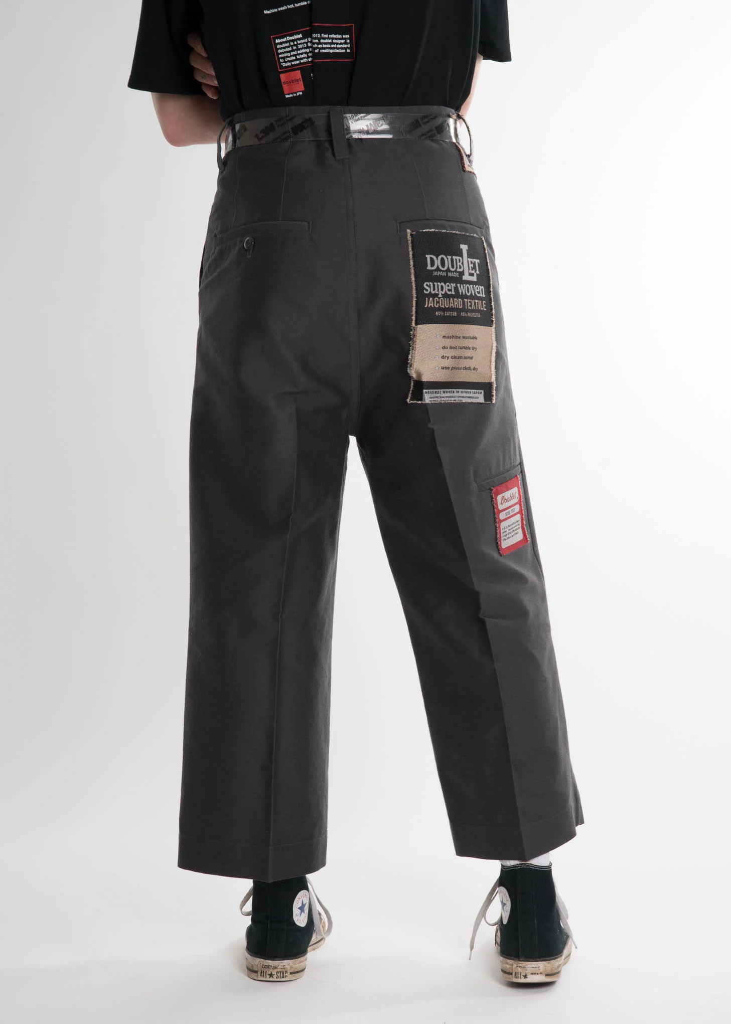 Dark Grey Deadstock Jacquard Pant - Image 2