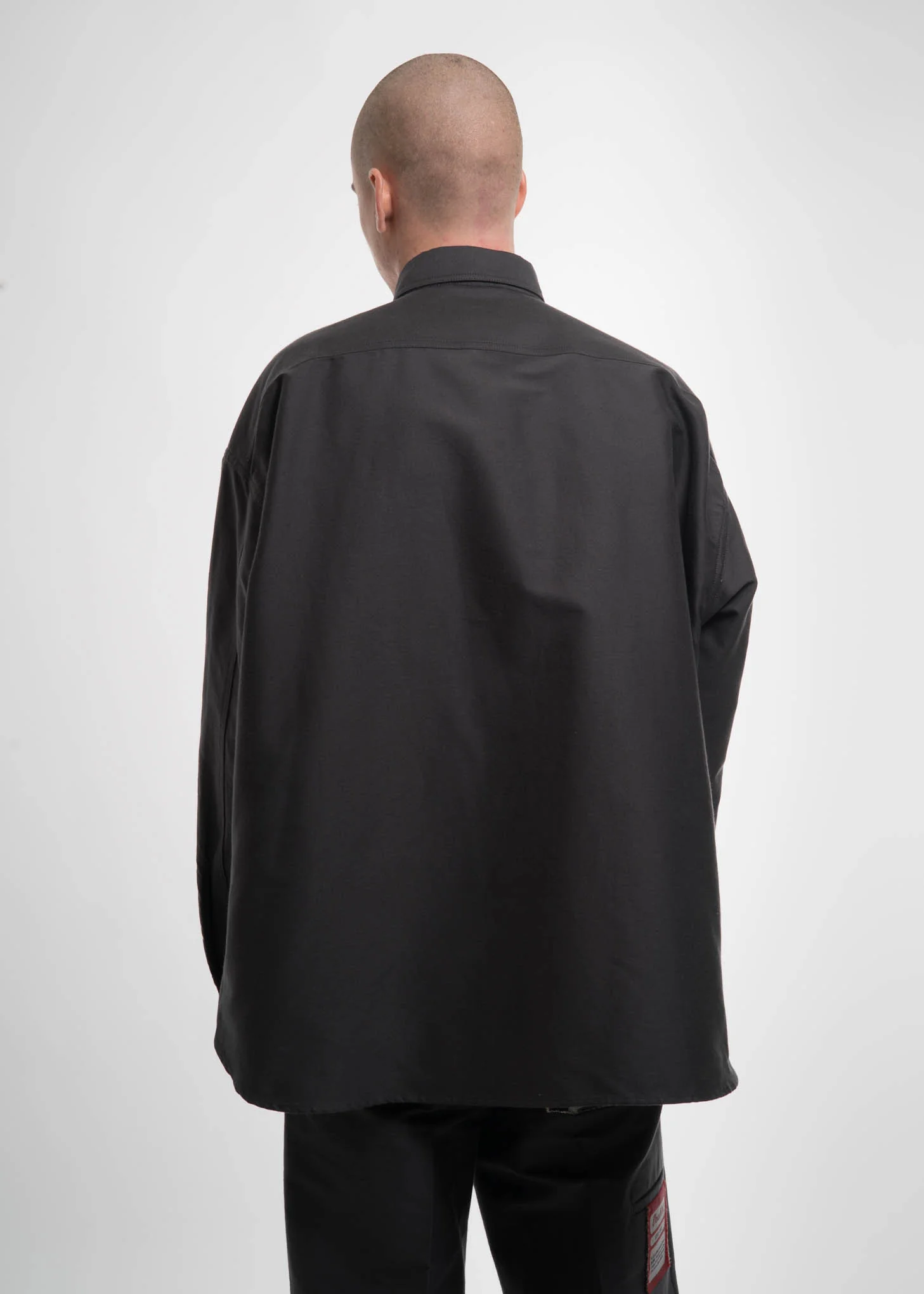 Dark Grey Deadstock Jacquard Shirt - Image 3