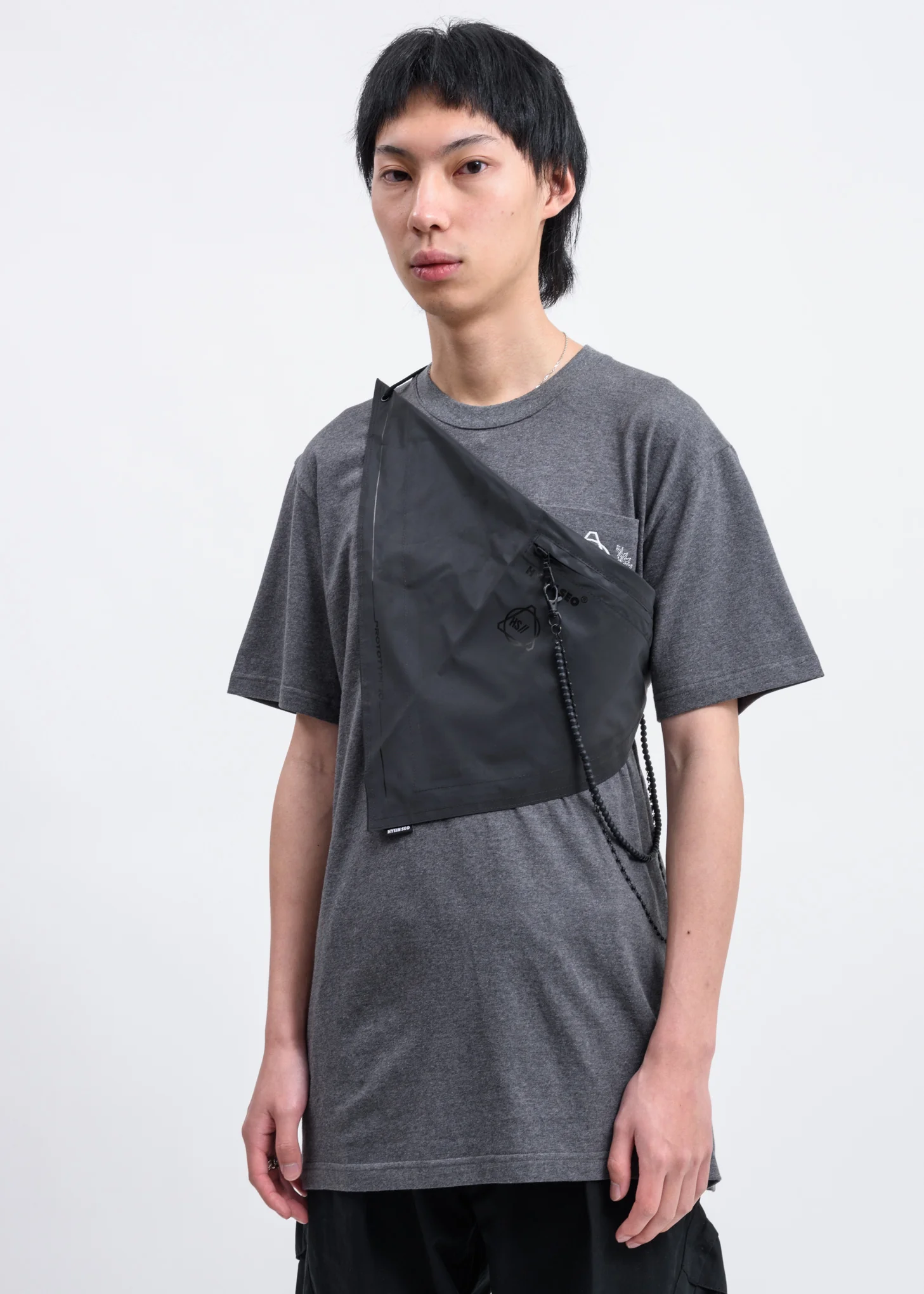 Dark Grey Reflective Scarf Bag