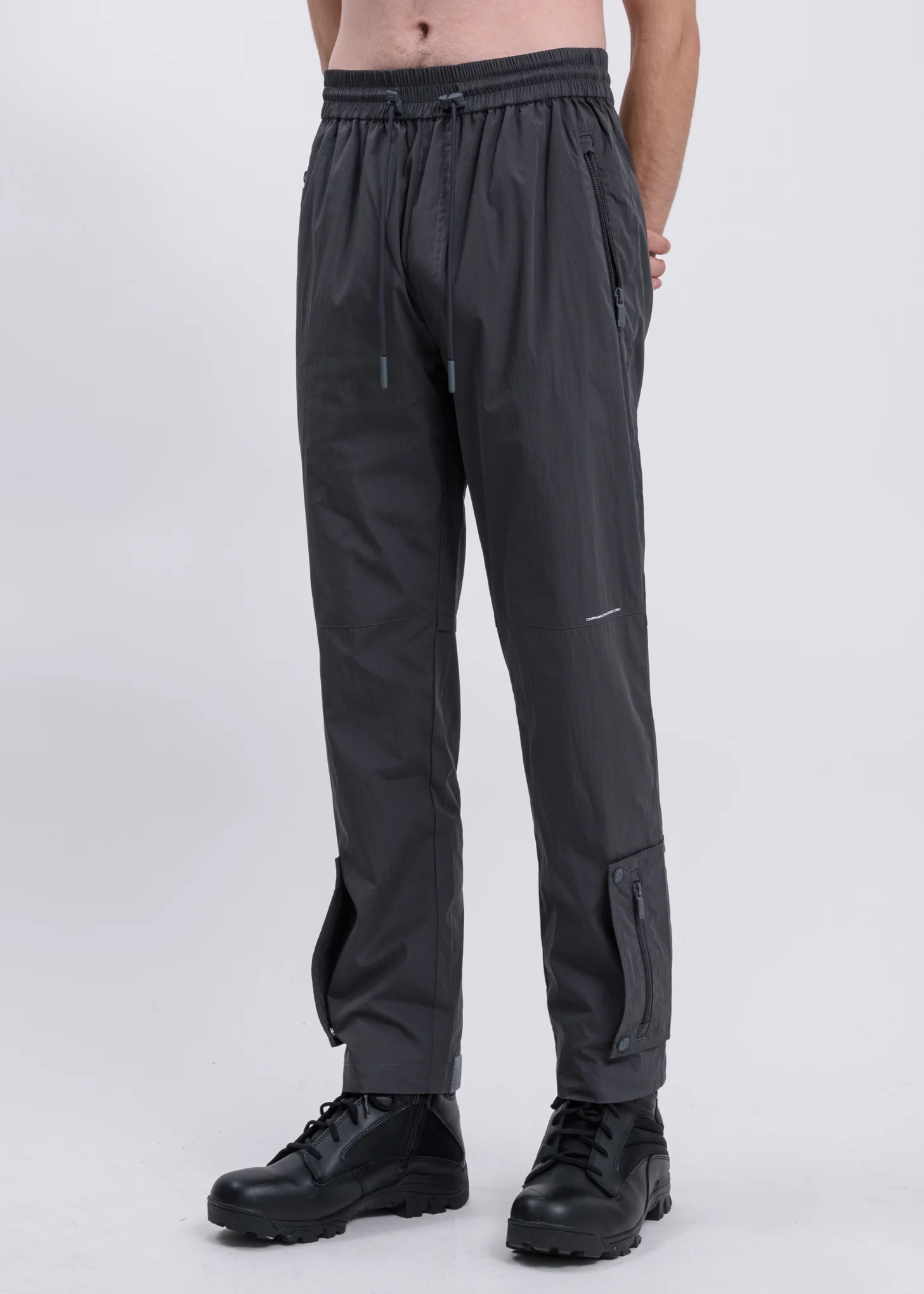 Dark Grey Side Pockets Track Pants