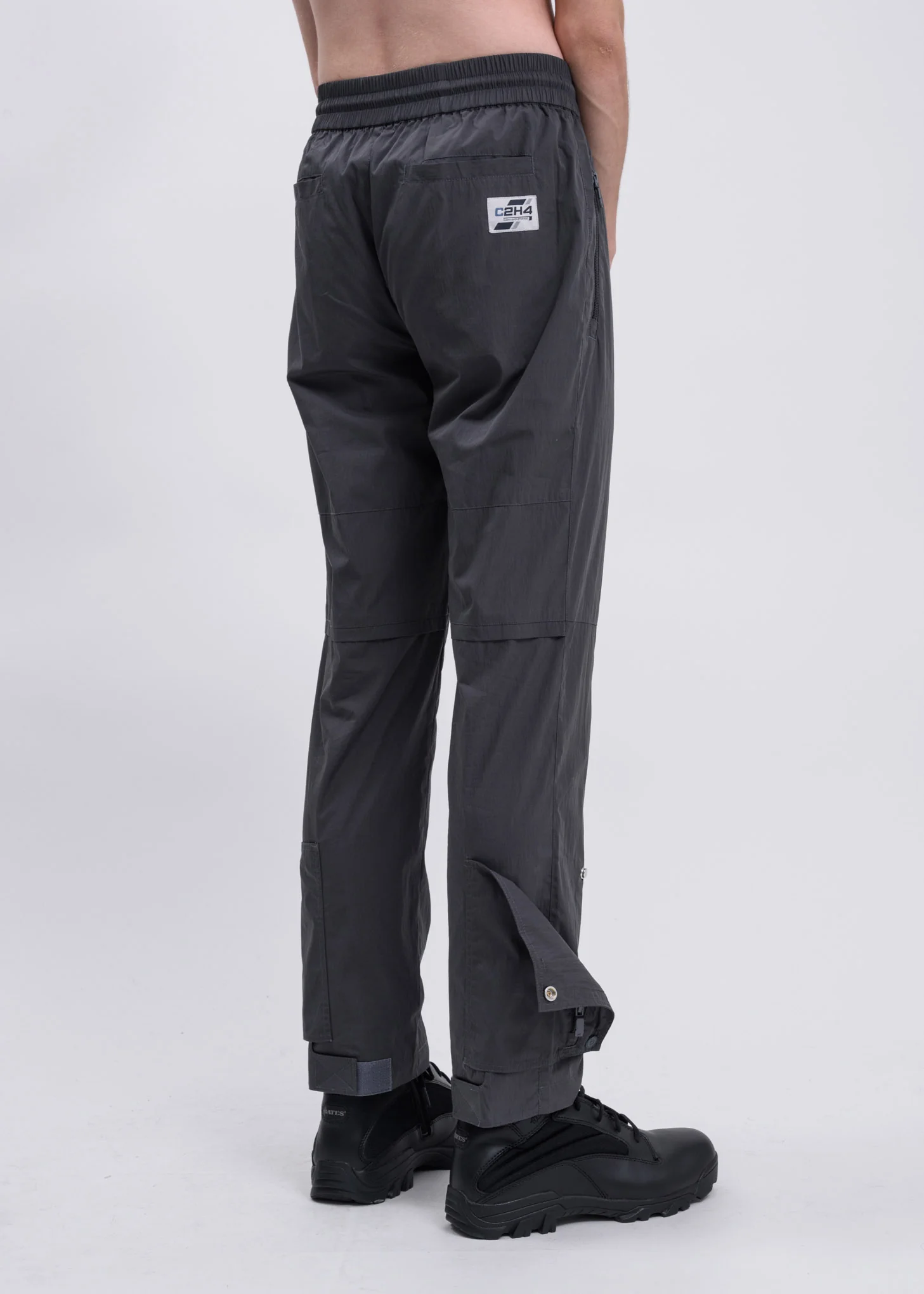 Dark Grey Side Pockets Track Pants - Image 4