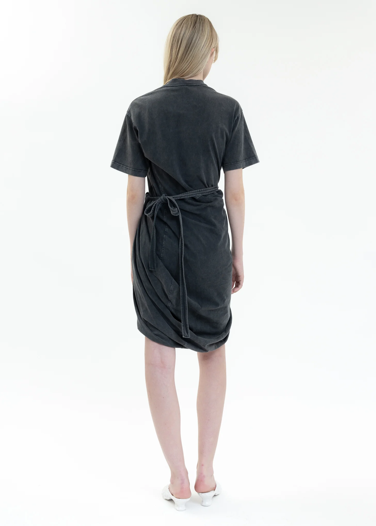 Dark Grey TWISTED T-SHIRT Mini Dress - Image 4
