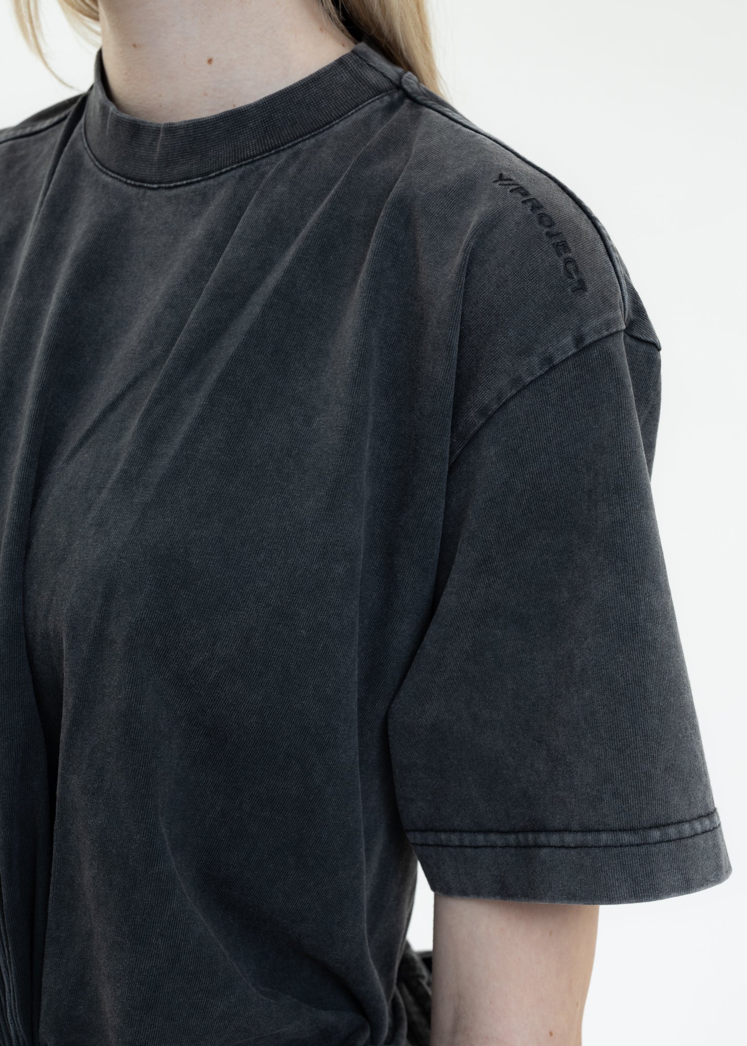 Dark Grey TWISTED T-SHIRT Mini Dress - Image 5