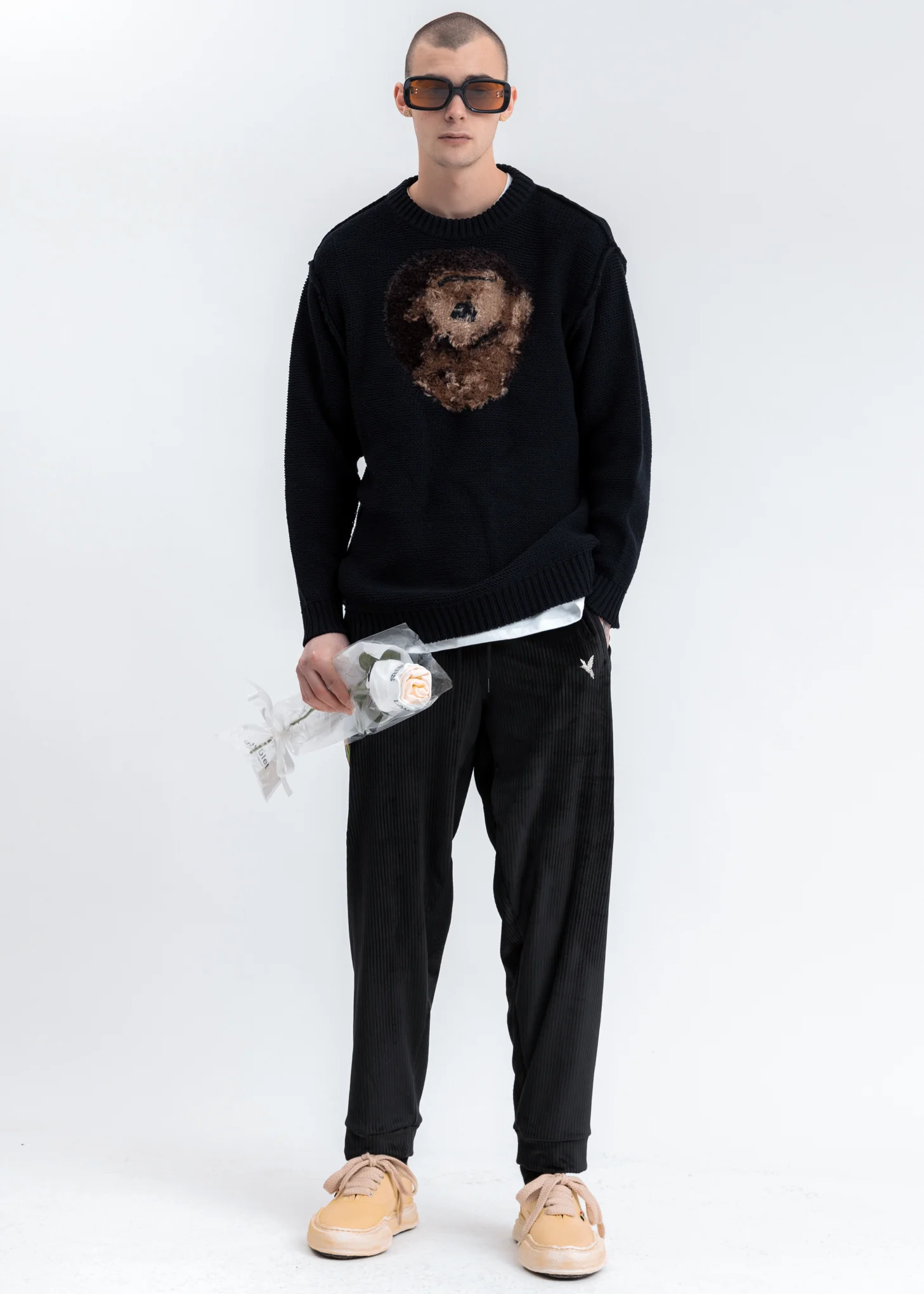 Dark Navy Hand Knitting Jacquard Pullover - Image 6