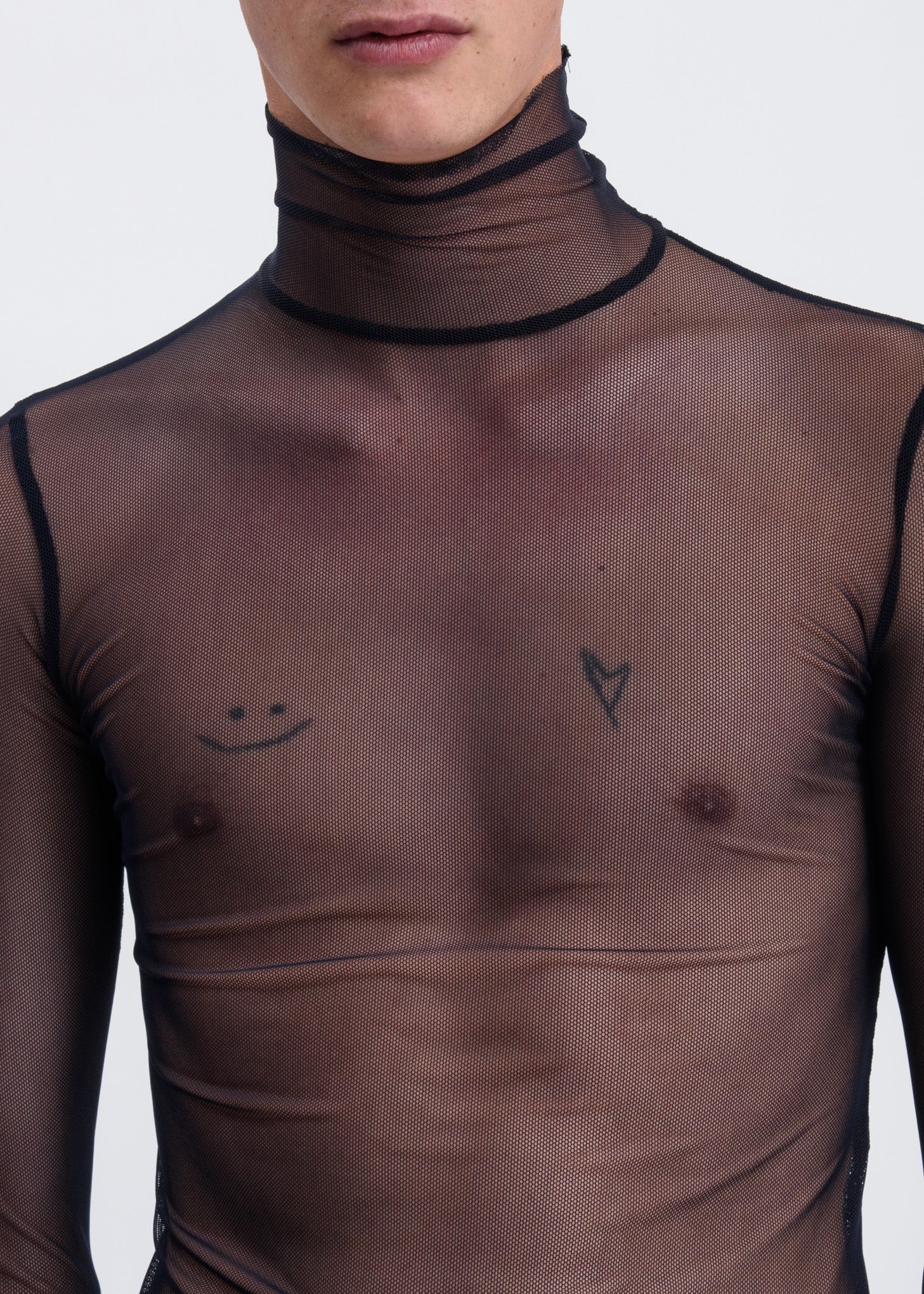 Dark Navy Mesh Top - Image 3