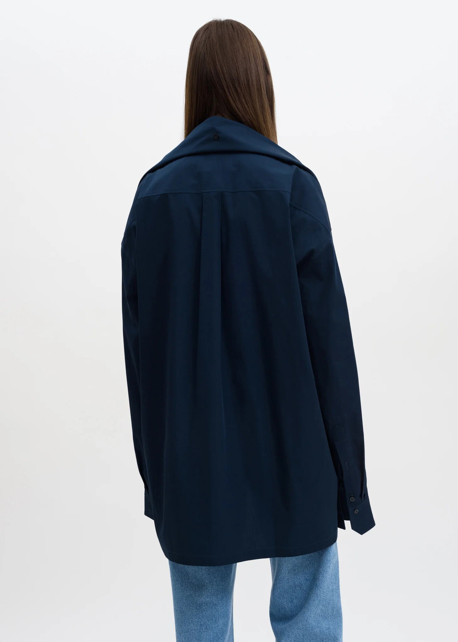 Dark Navy Oversized Shirt - Image 2