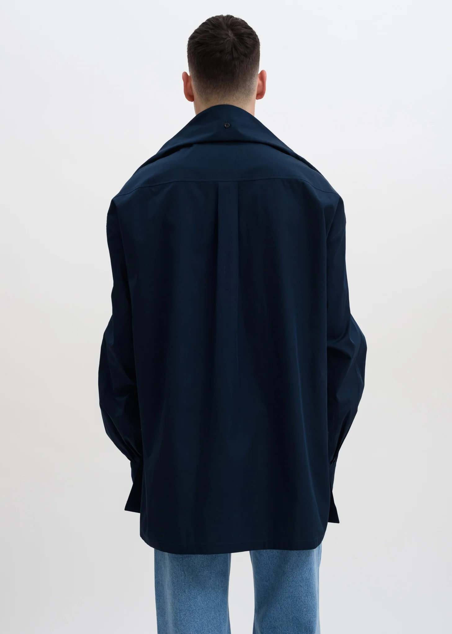 Dark Navy Oversized Shirt - Image 2