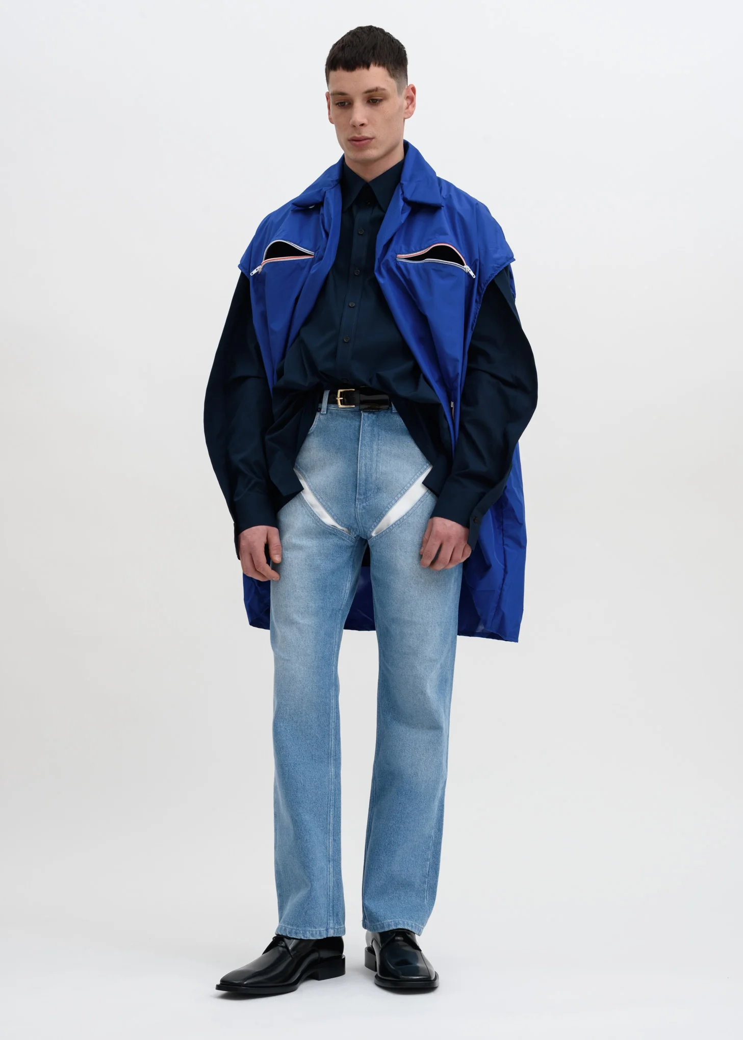 Dark Navy Oversized Shirt - Image 7