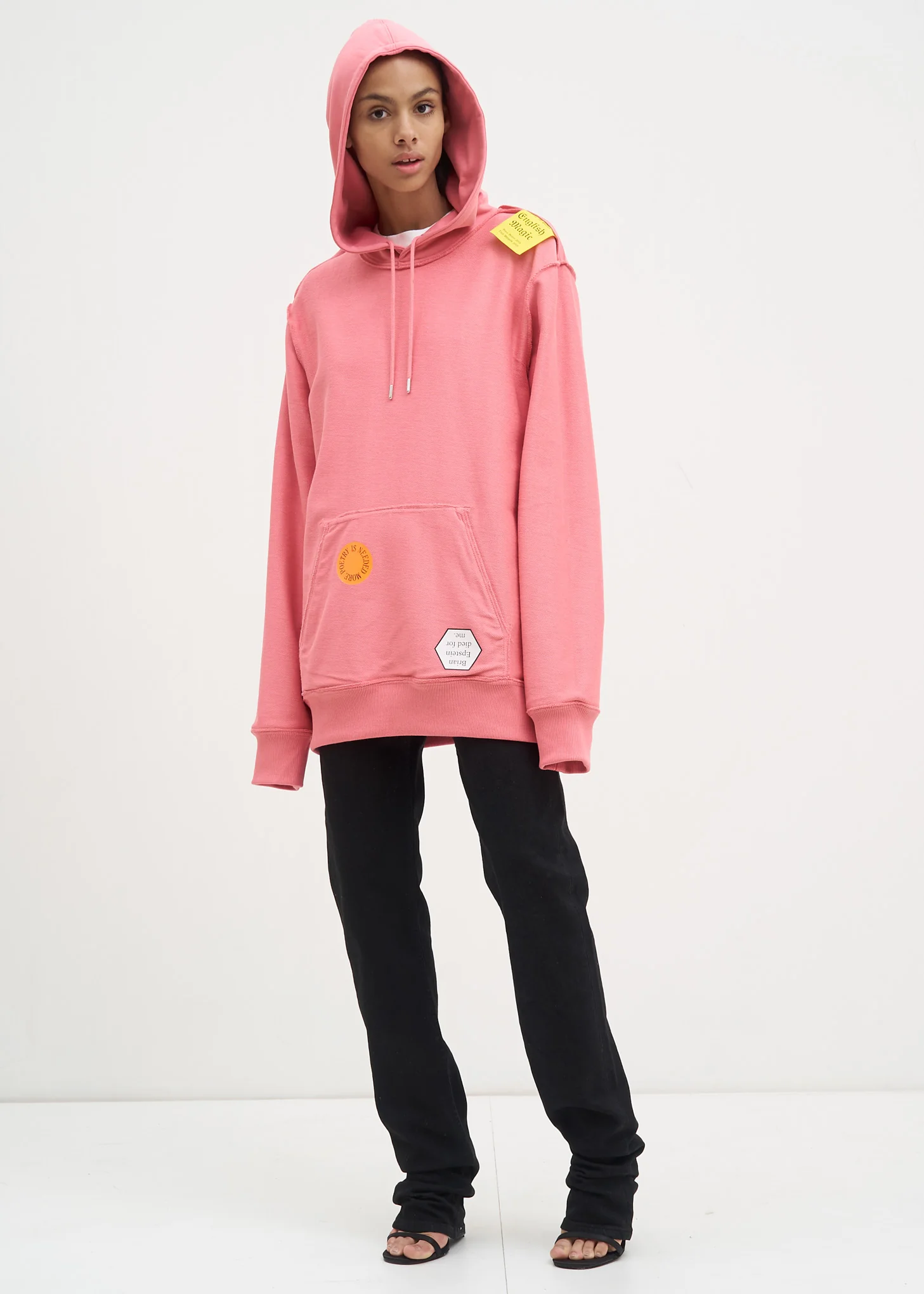 Dark Pink Zip Pocket Hoodie