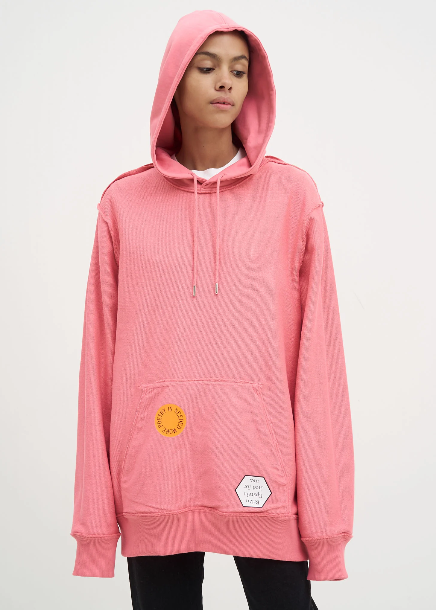 Dark Pink Zip Pocket Hoodie - Image 4