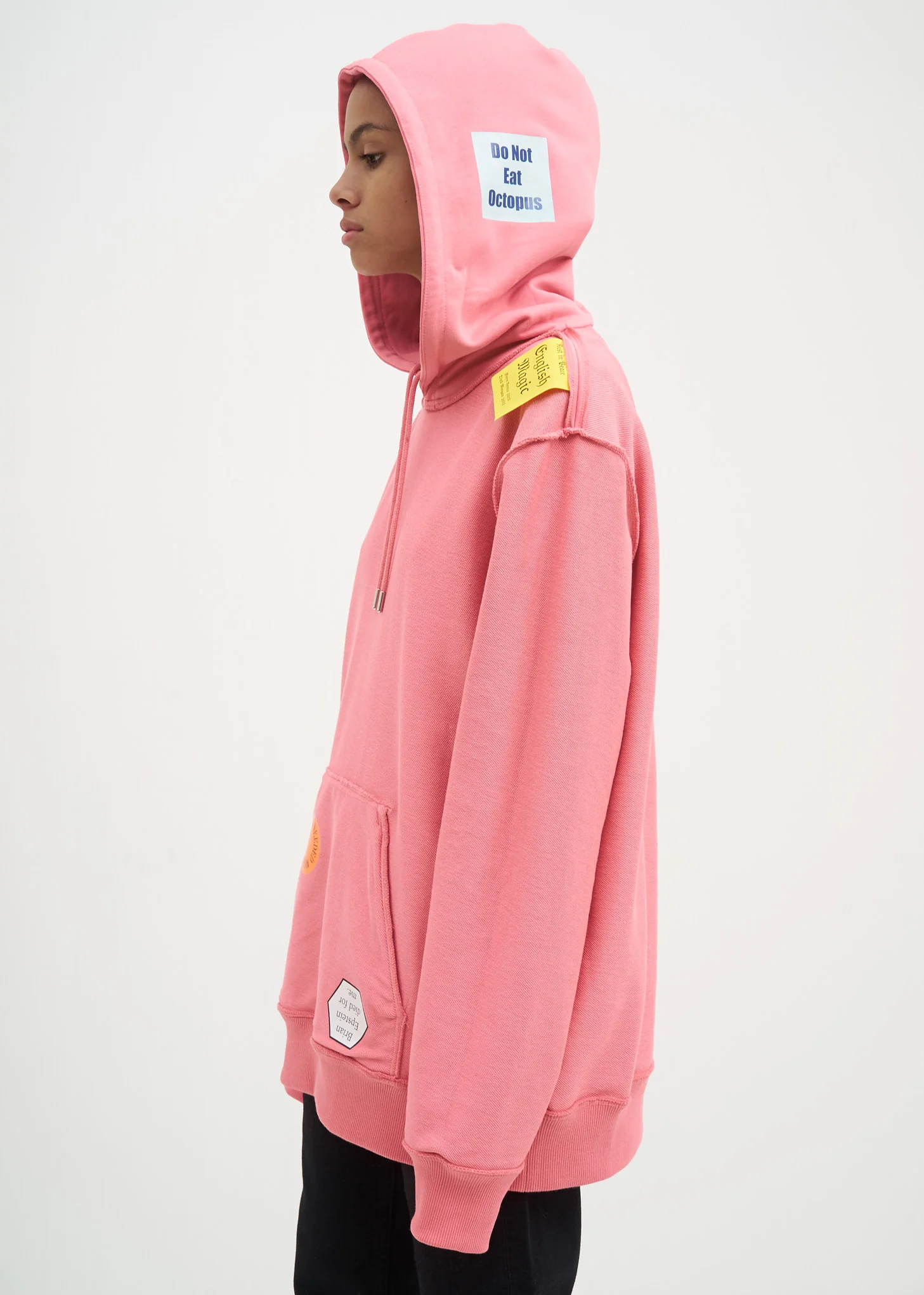 Dark Pink Zip Pocket Hoodie - Image 7